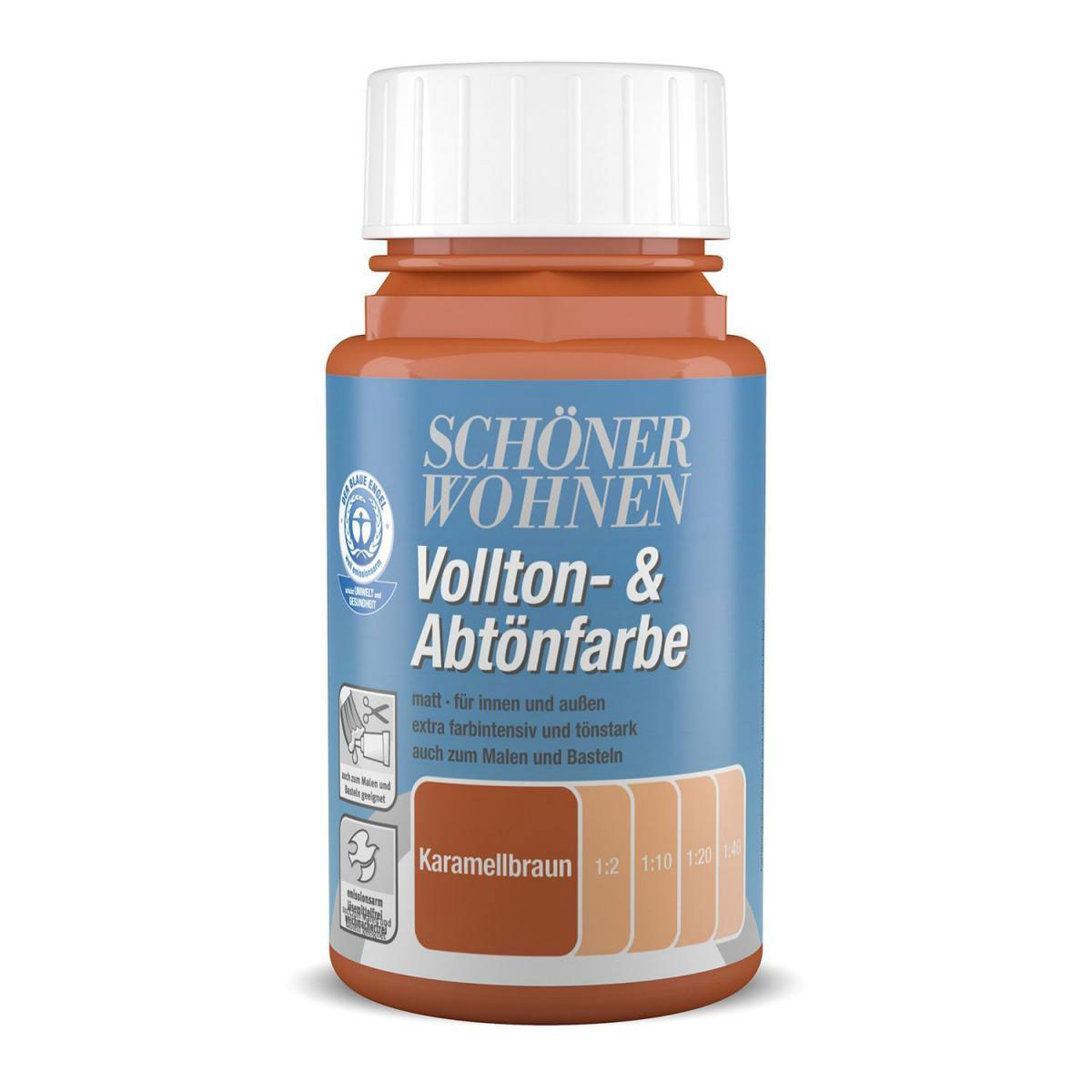 Schöner Wohnen Farbe Voll- und Abtönfarbe 125ml kramellbraun