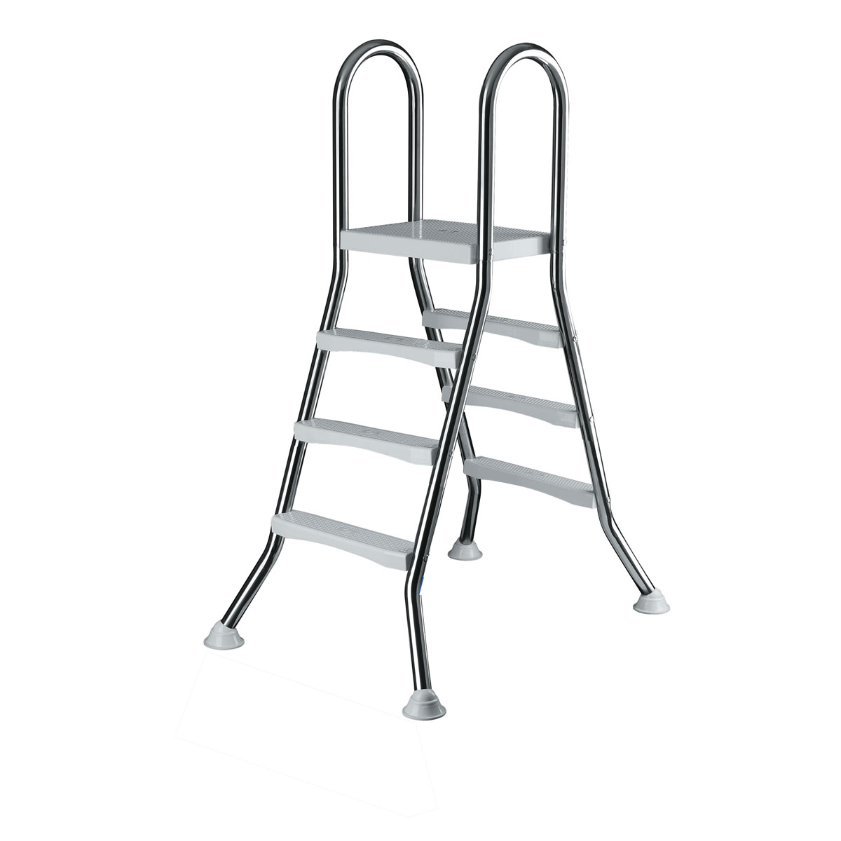 Hochbeckenleiter Edelstahl 100 cm 2 x 3 Stufen mit Plattform Bild 1