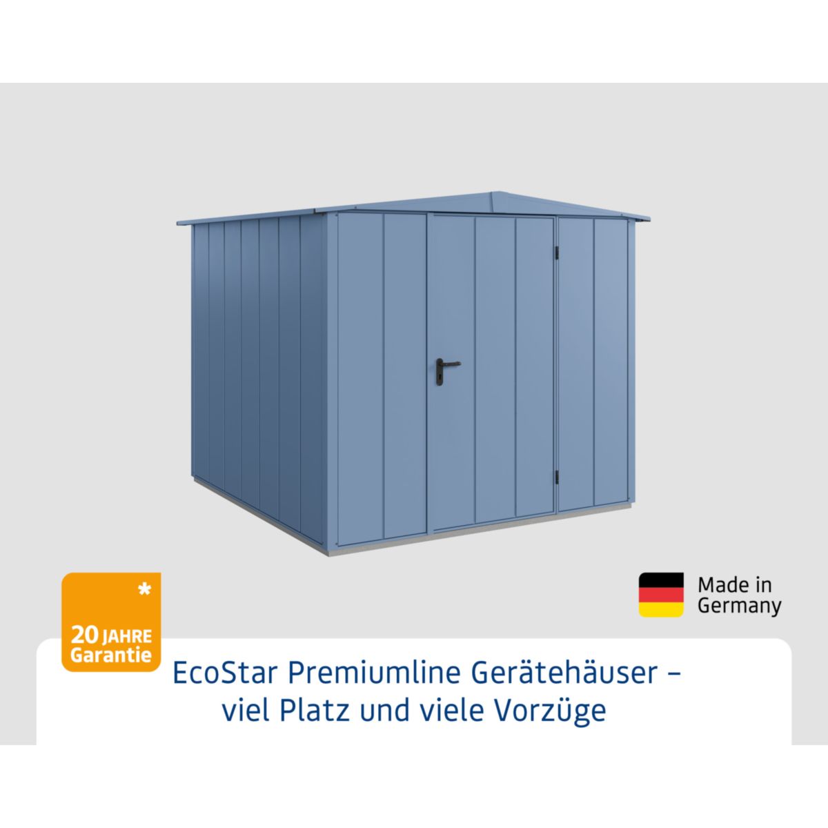 EcoStar  Gerätehaus Elegant-STyp 2RAL5014 1 flg Bild 2