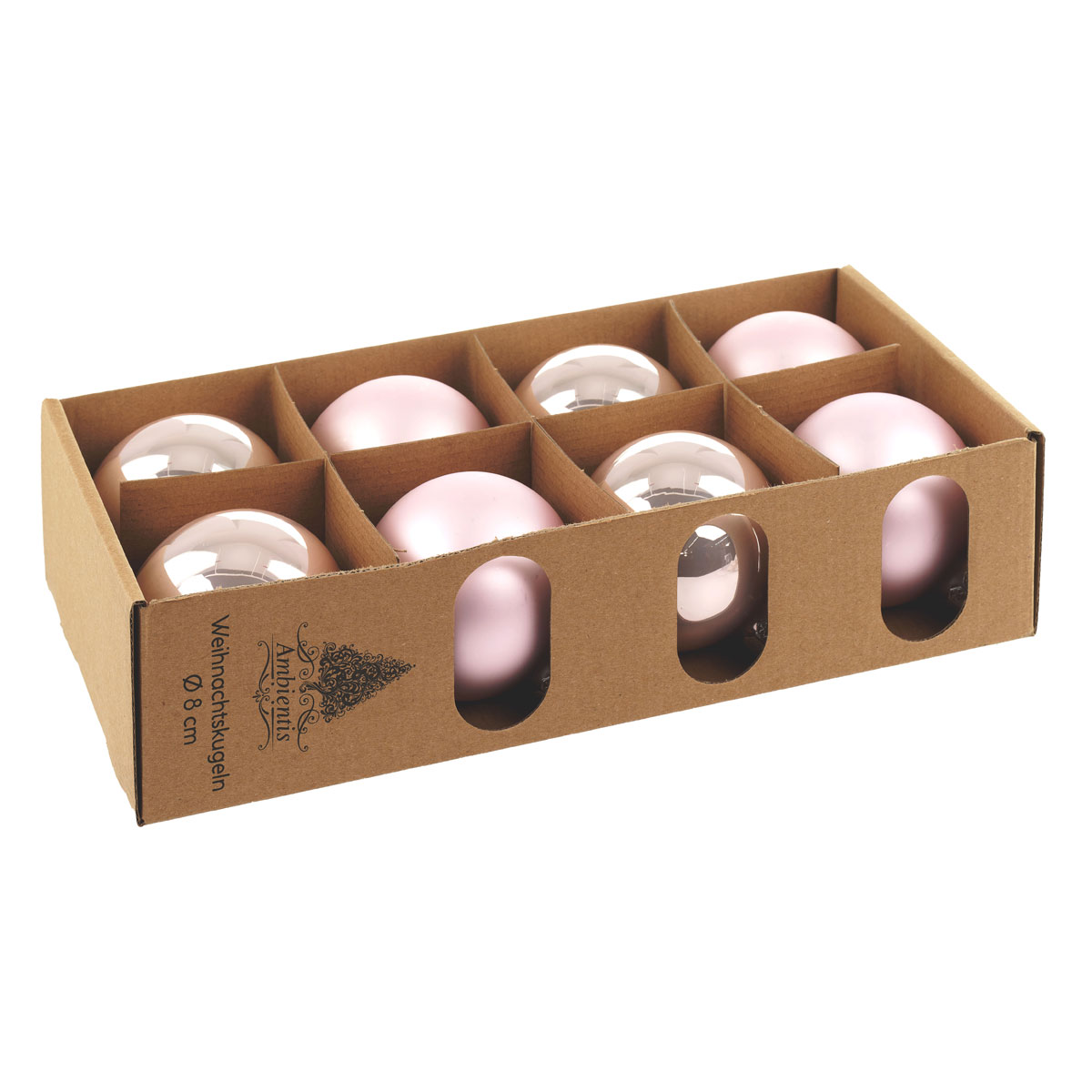 Ambientis Glaskugeln 8 cm rosa Mix Bild 1