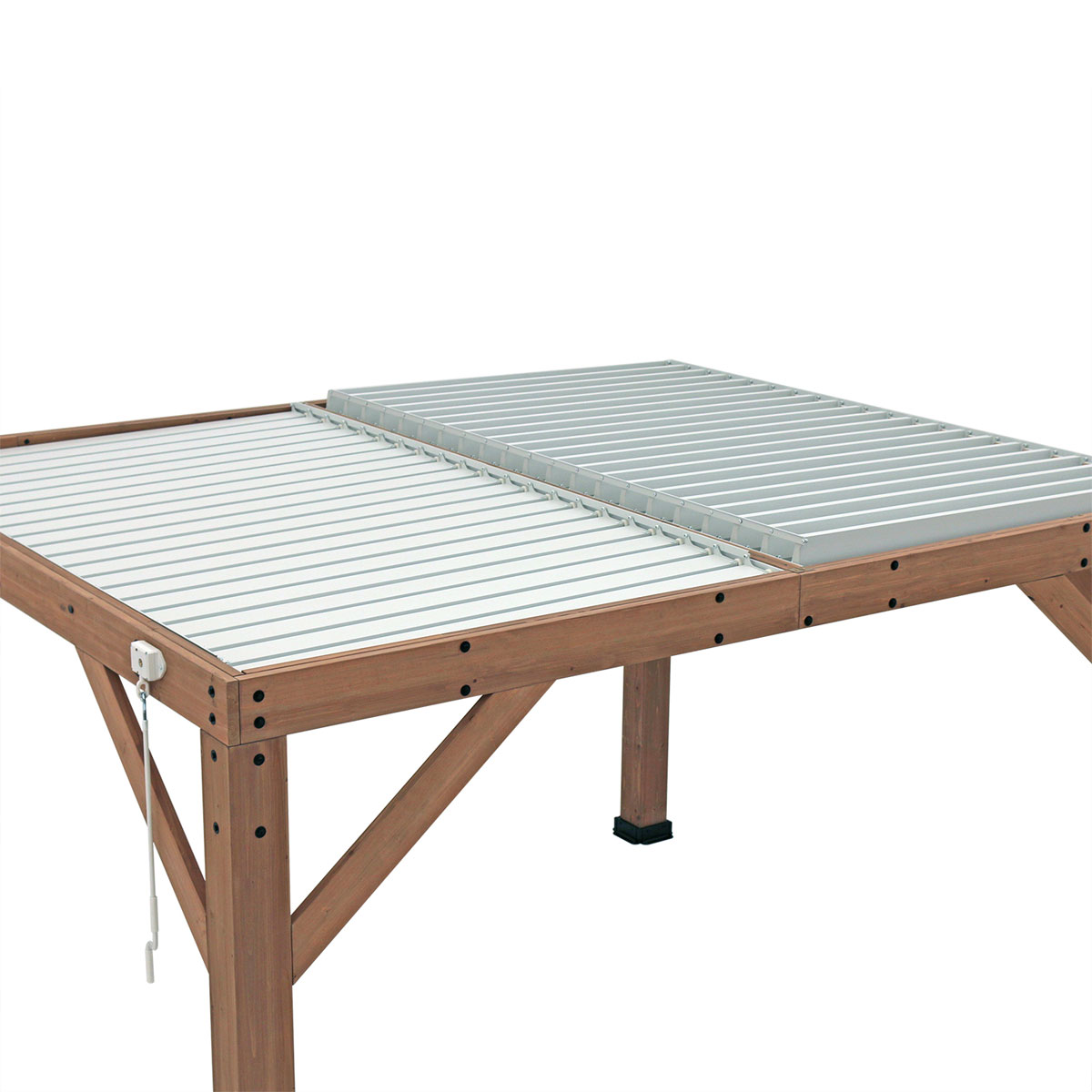 Westmann Pavillon Karl inkl. Lamellendach 396x335x251cm Natur Weiß Bild 3