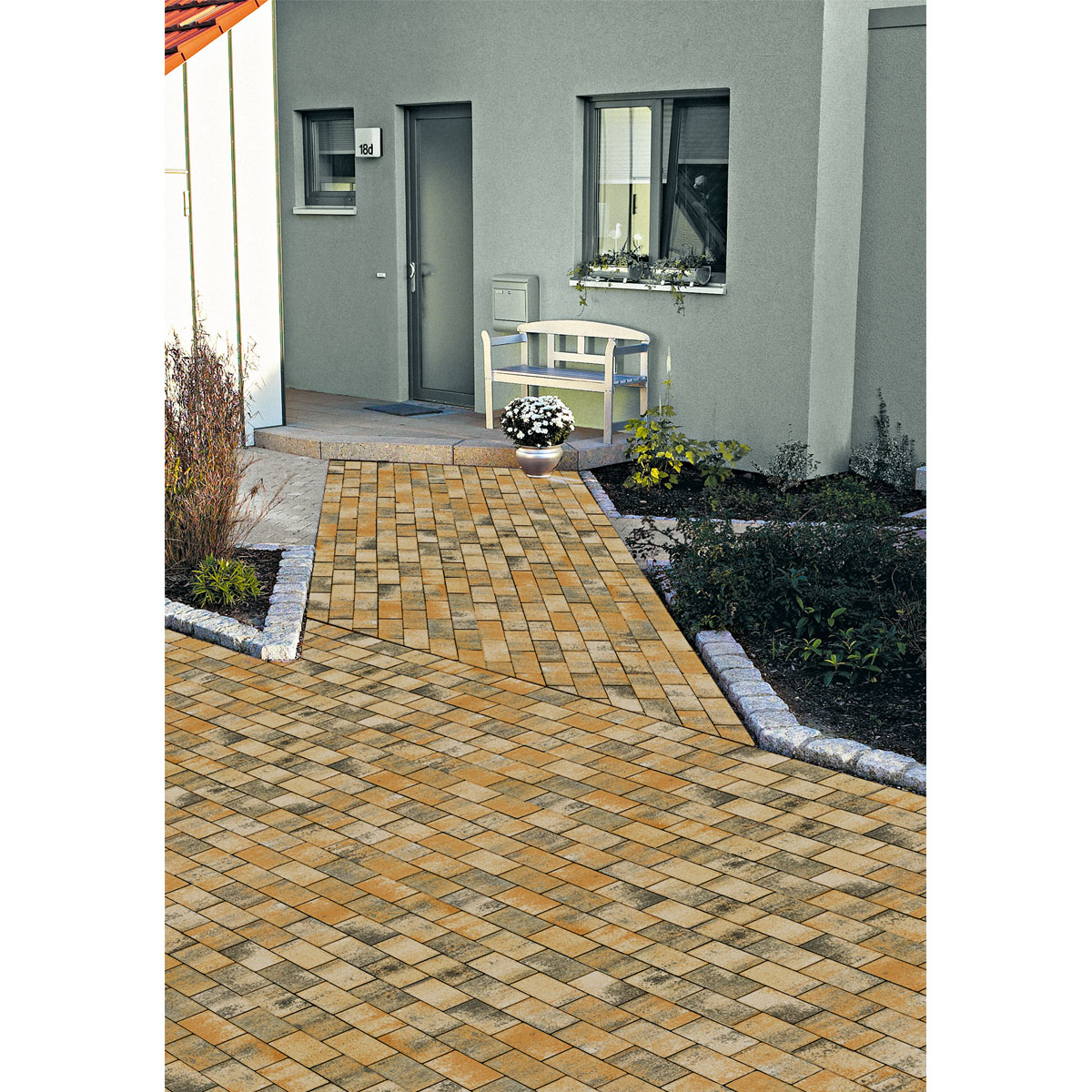 Lusit  Rechteckpflastersteine 20 x 10 x 6 cm muschelkalk Bild 3