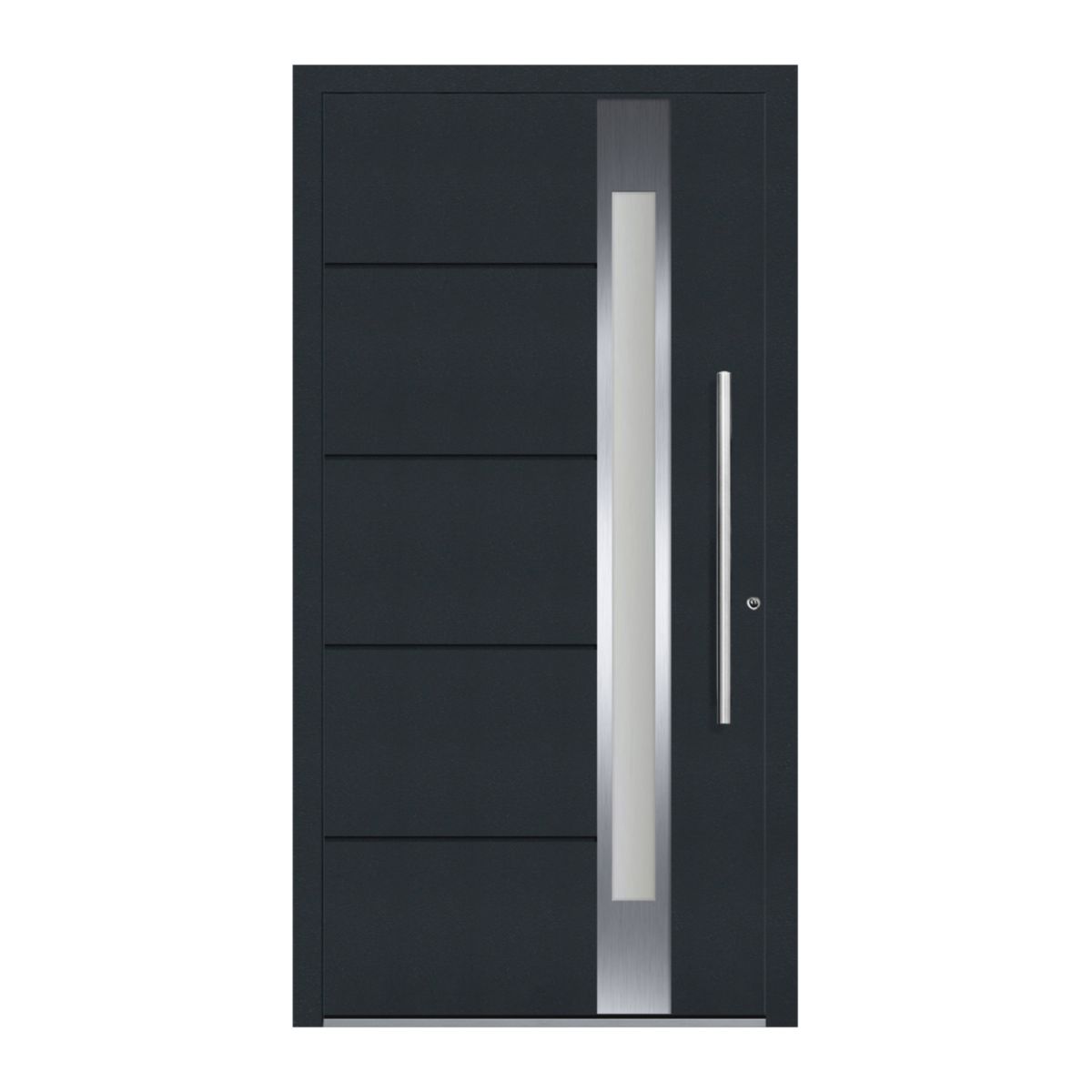 Schüco Aluminium Haustür 100 Rom Excellent 1100 x 2100 mm RAL9016/7016 DR