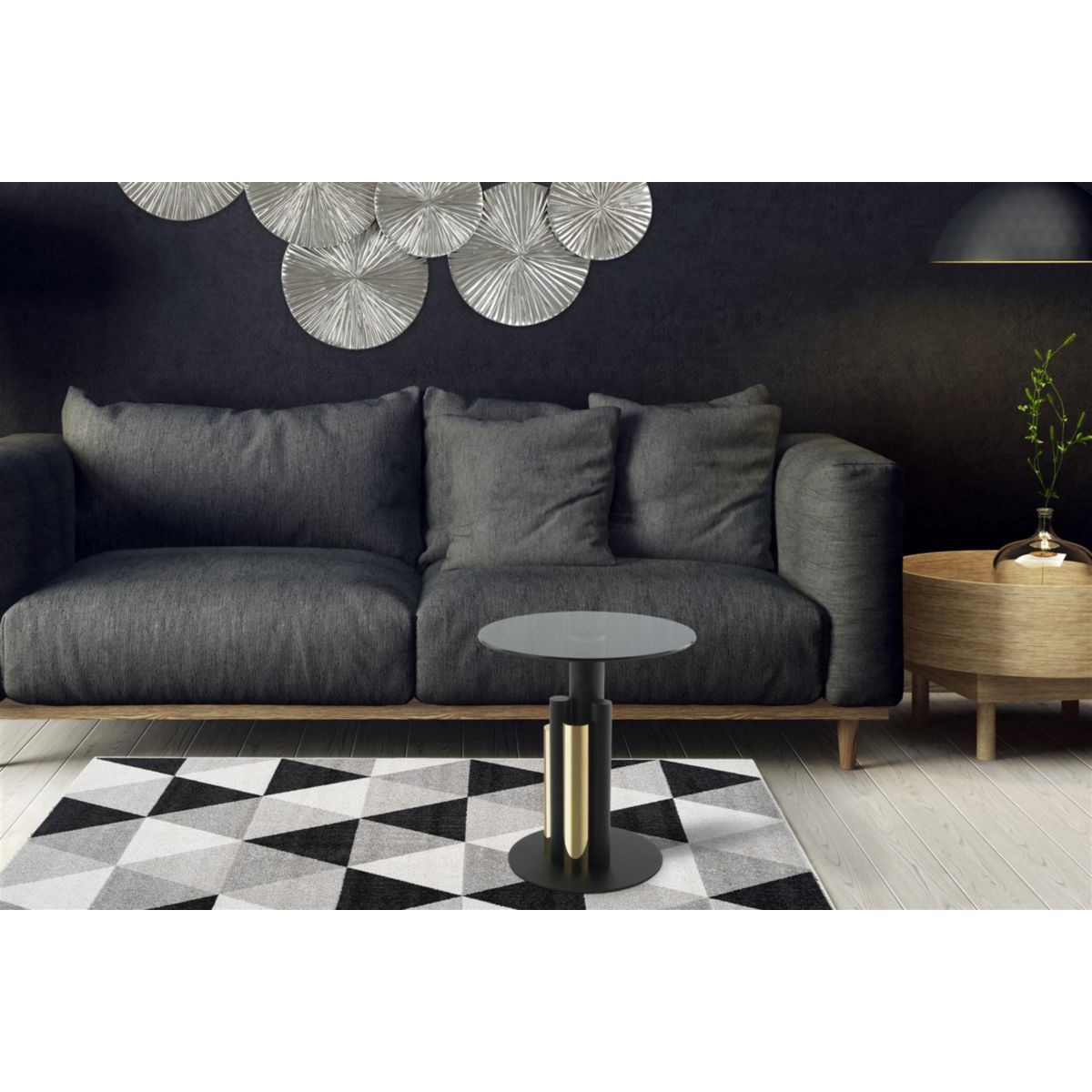 Beistelltisch Ontario 225 gold grau Bild 4