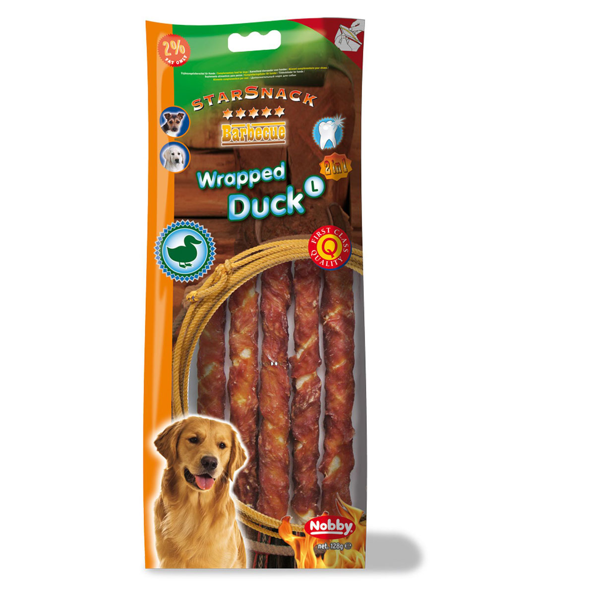 Leckerlie StarSnack Wrapped Duck L 128 g