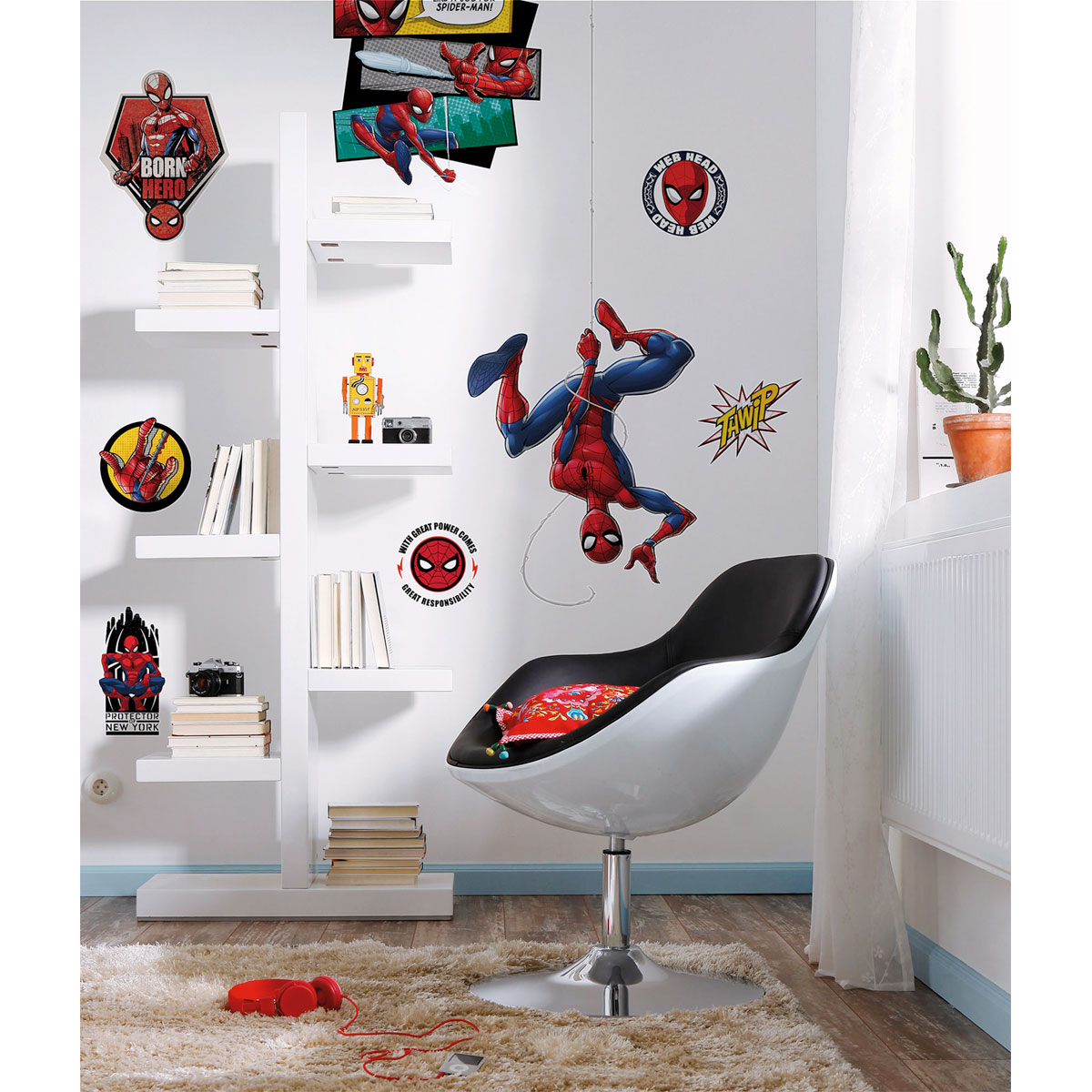 Komar  Wandtattoo Spider-Man Web Head 100x70 cm