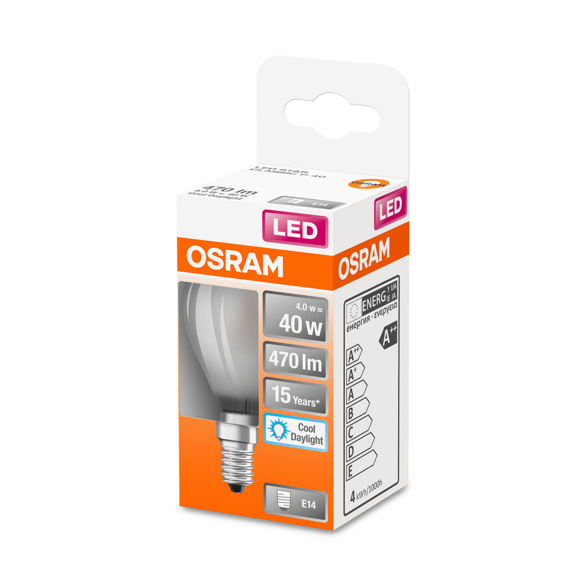 Osram LED-Leuchtmittel tageslichtweiß E14 A++ matt Bild 2