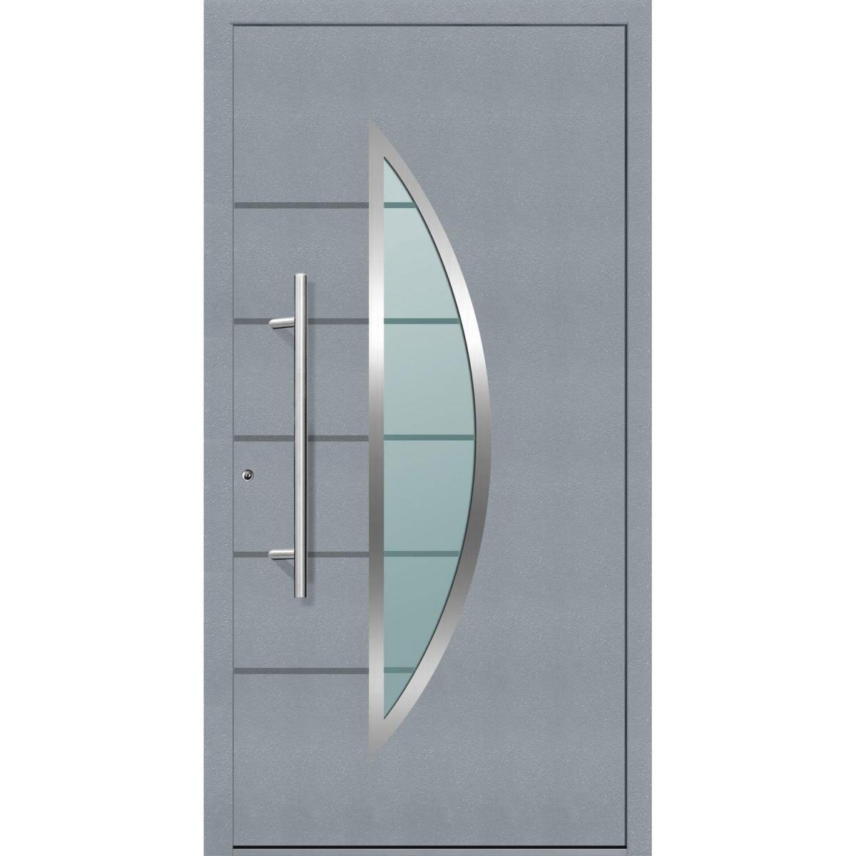 Aluminium Sicherheits-Haustür Sassari Exklusiv 75 mm grau 110 x 210 cm Anschlag links inkl Griffset Bild 1