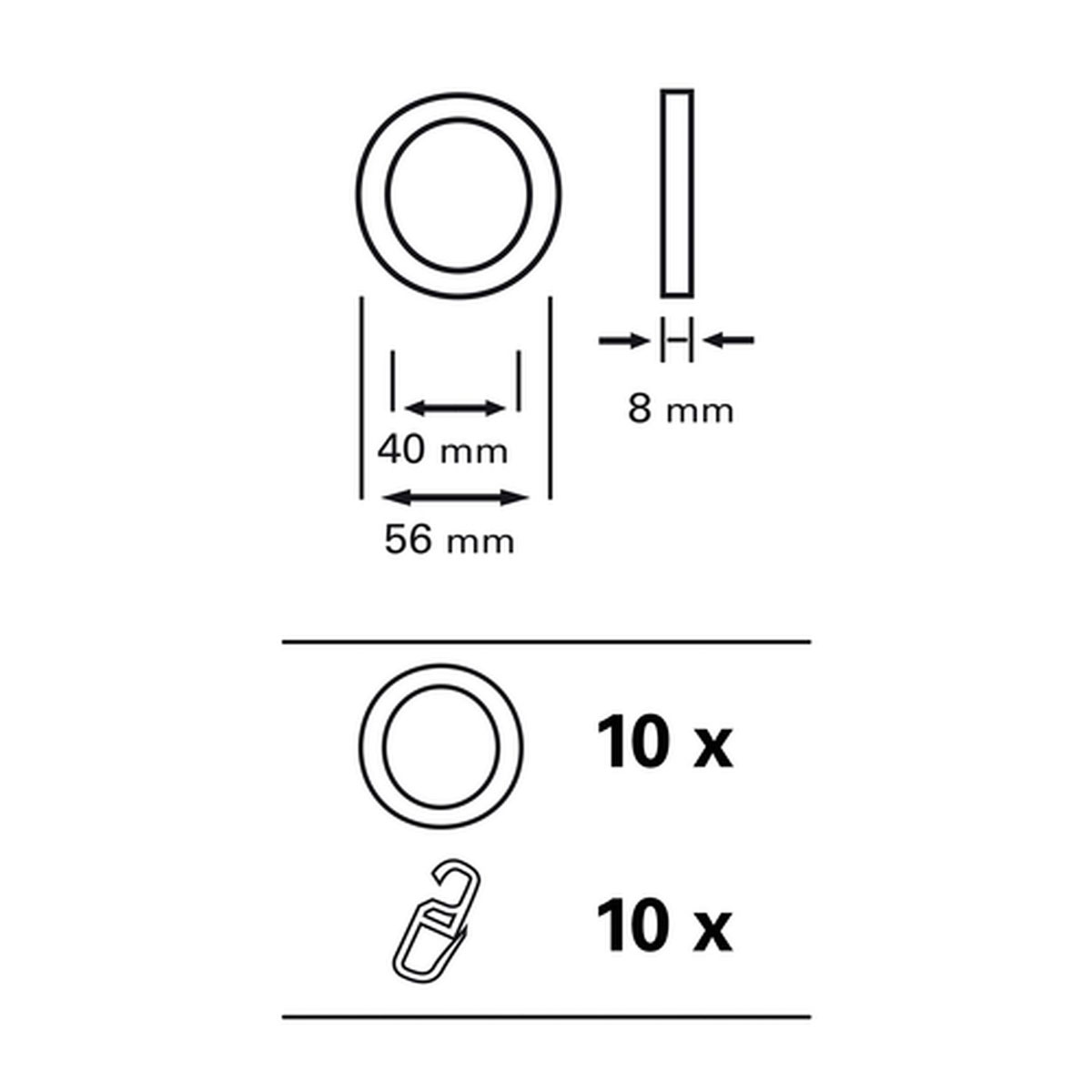 Gardinia Gardinenringe weiß Bild 2