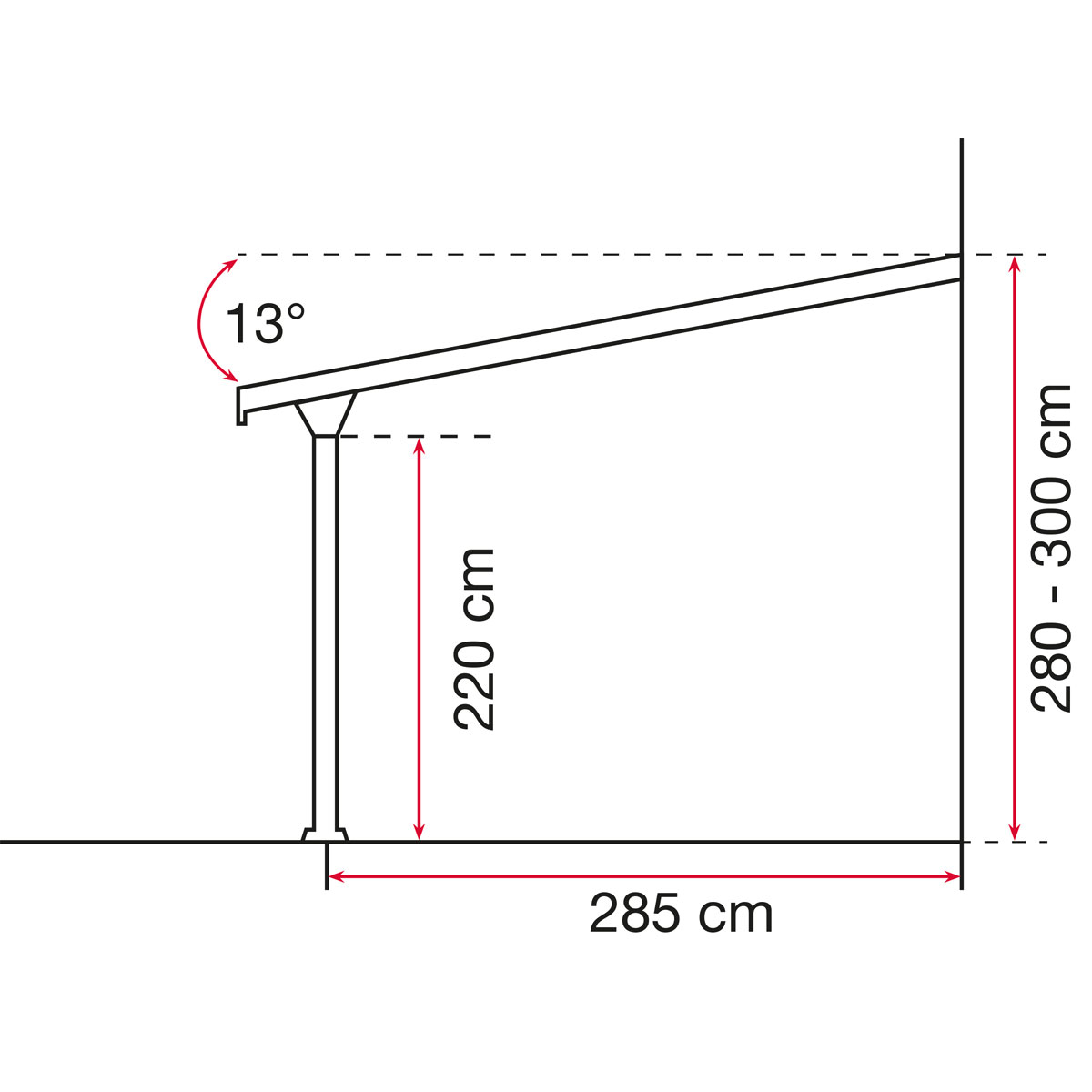 gutta Terrassenüberdachung Standard weiß 3,06 x 3,06 m Bild 11
