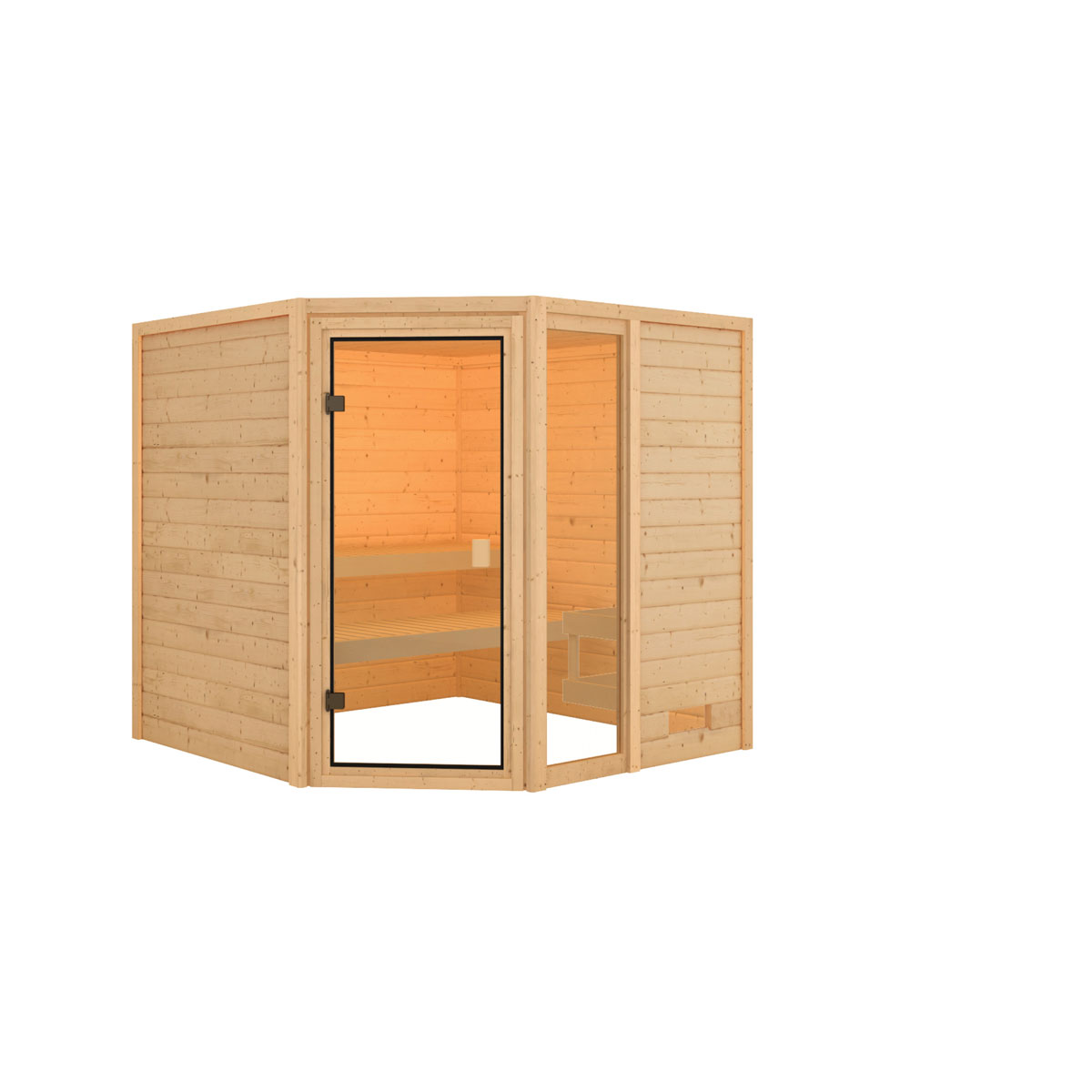 Karibu Sauna Tabea naturbelassen ohne Ofen ohne Dachkranz Bild 2