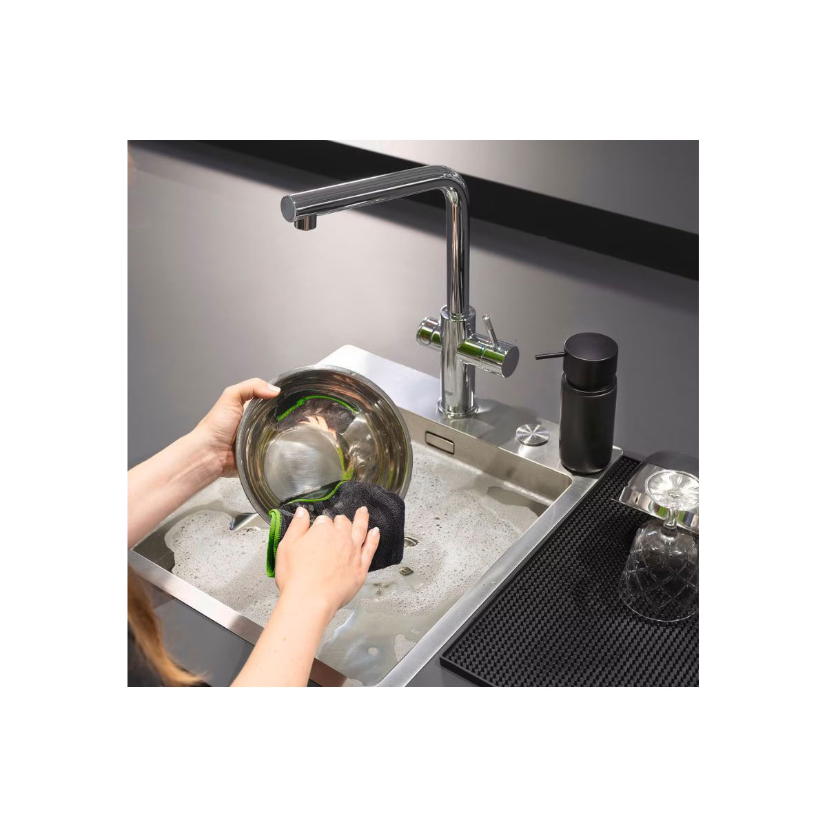 Wenko Mikrofasertuch Mod. Migro, 2er schnelltrocknend, mit zwei verschiedenen Seiten Bild 3