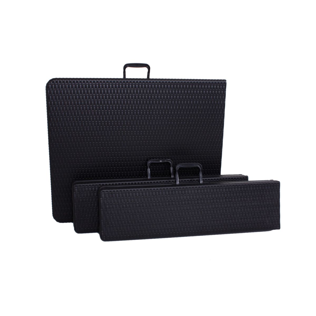 Garden Pleasure Tisch-Set VENTANA, 3-teilig Stahl / Kunststoff HDPE, schwarz Bild 2