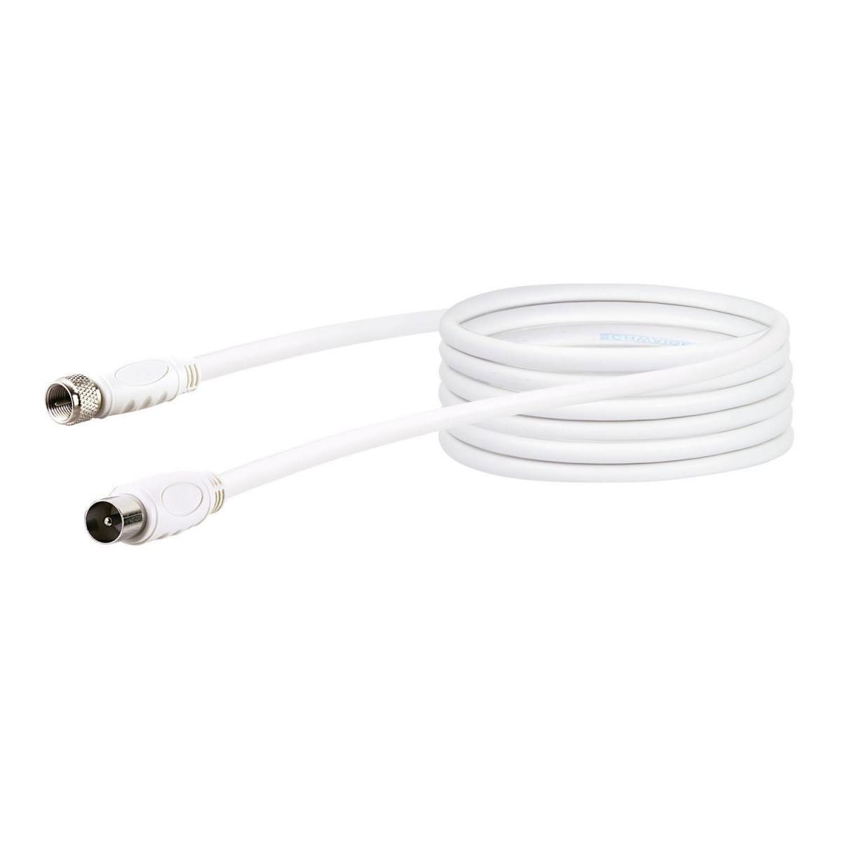 Schwaiger SAT-/Antennen-Adapterkabel weiß 5 m Bild 1