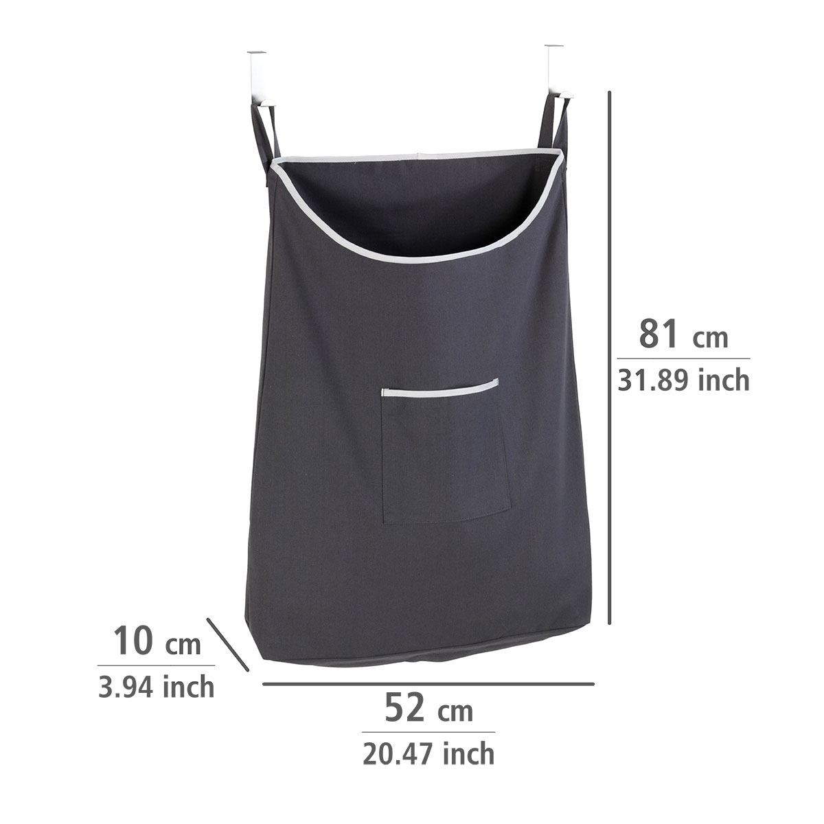 Wenko  Über-Tür Wäschesammler Canguro Grau 65 l Bild 4