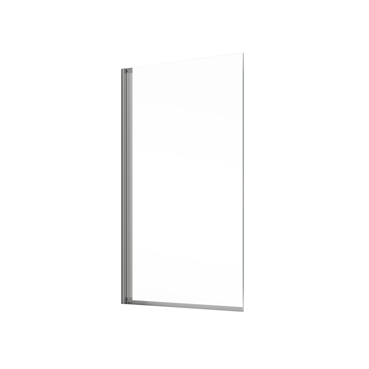 Schulte Badewannenfaltwand Alu Natur 70 x 130 x 70 cm ESG hell klar