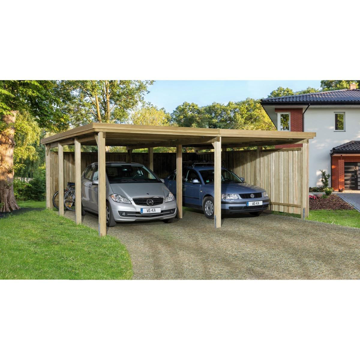 Weka Flachdach-Doppelcarport 618 552 x 567 cm Bild 2