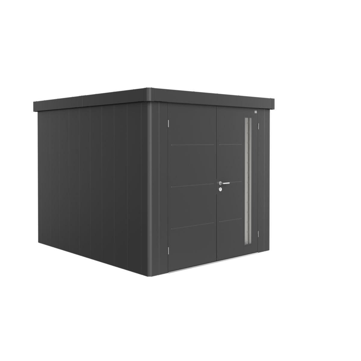 Biohort Gerätehaus Neo 3B Doppeltüre dunkelgrau-metallic Bild 1