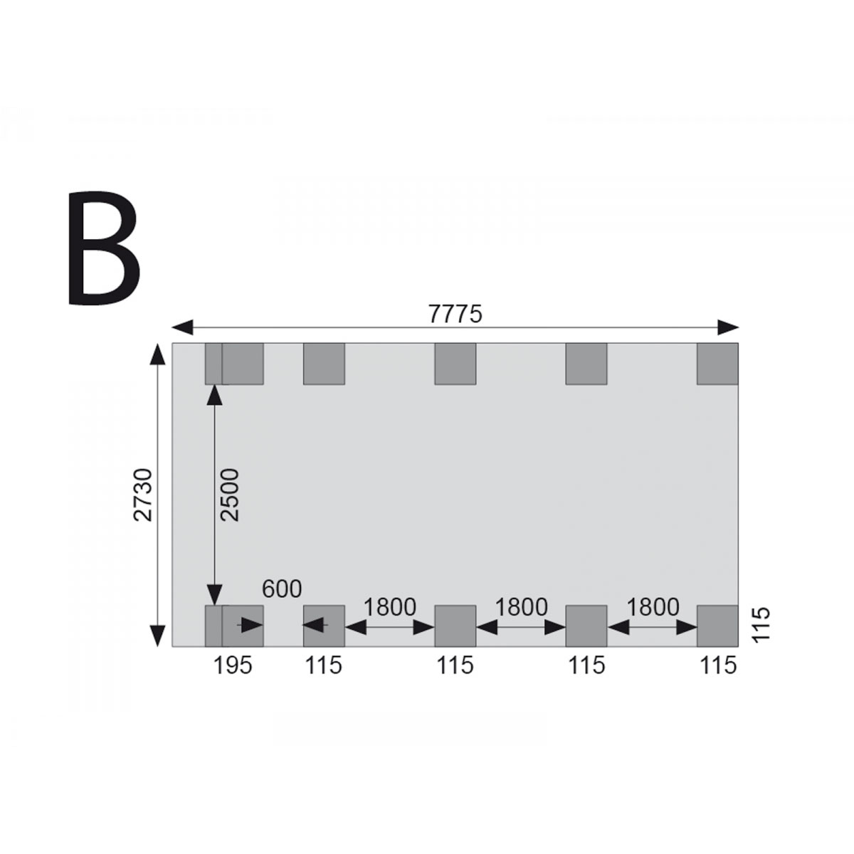 Karibu Einzelcarport Classic 3 Variante C inkl zwei Einfahrtsbögen Bild 2