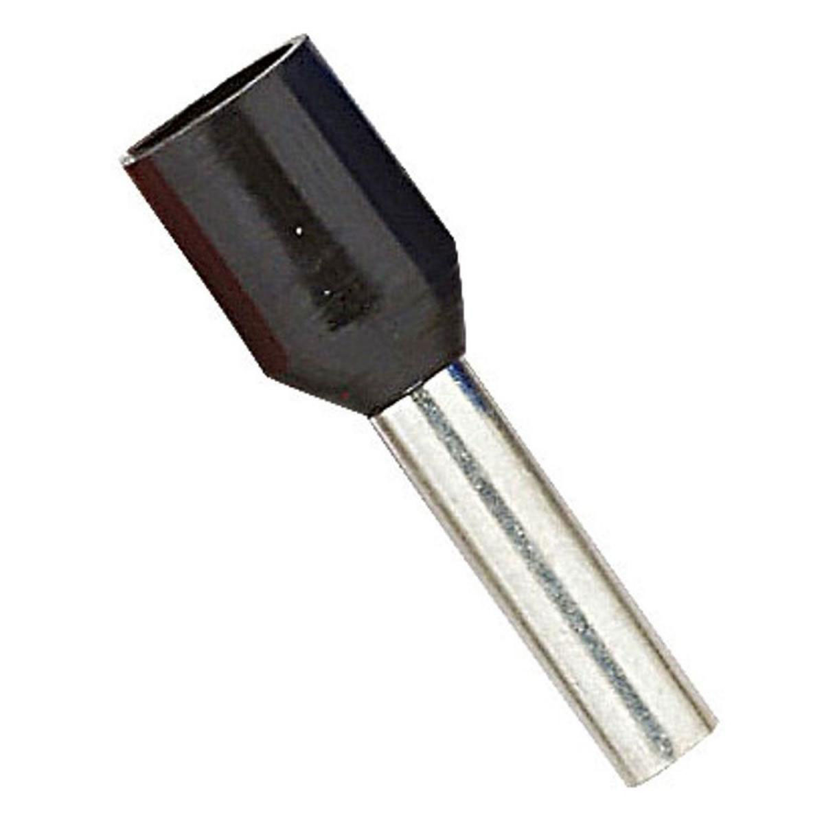 Aderendhülsen schwarz 1,50 mm 100 Stück mit Kunststoffkragen