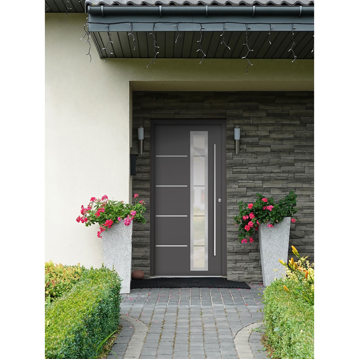 SplenDoor  Premium-Haustür Passivedoor Uppsala energiesparend anthrazit 100 x 210 cm rechts Bild 2