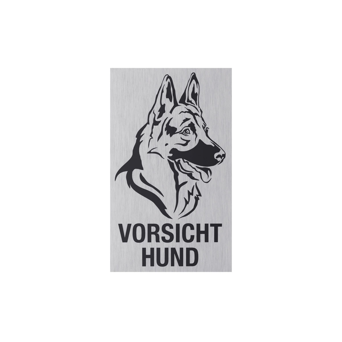 Metafranc Hinweisschild Vorsicht Hund Aluminium grau