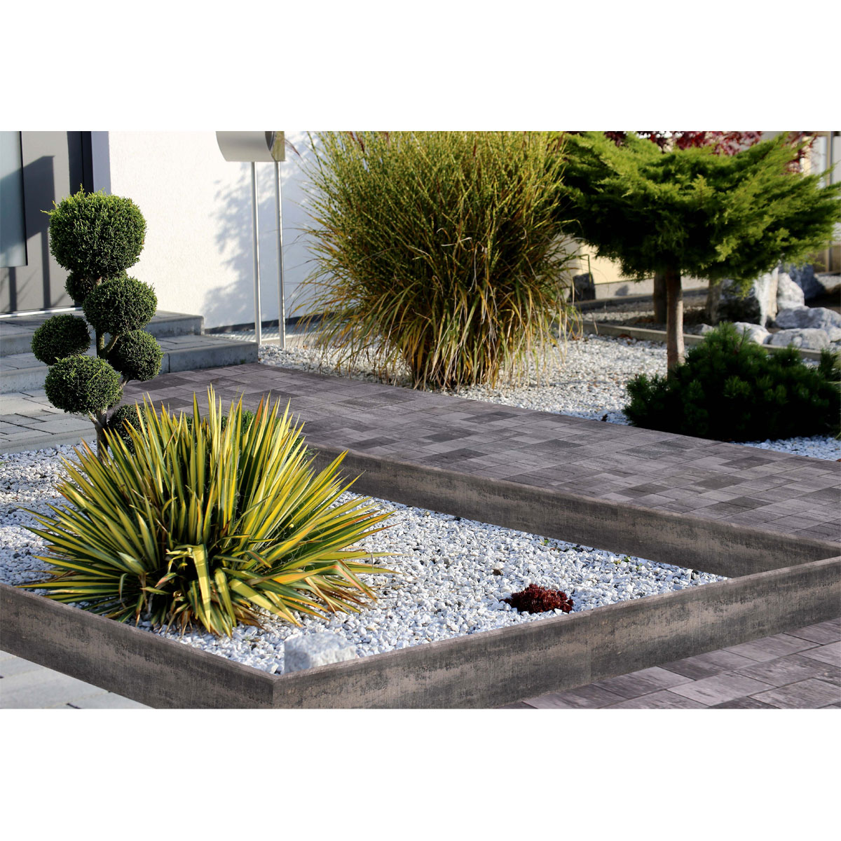 Einfassungsplatte Toscana schattiert 100 x 20 x 5 cm grau-anthrazit Bild 3