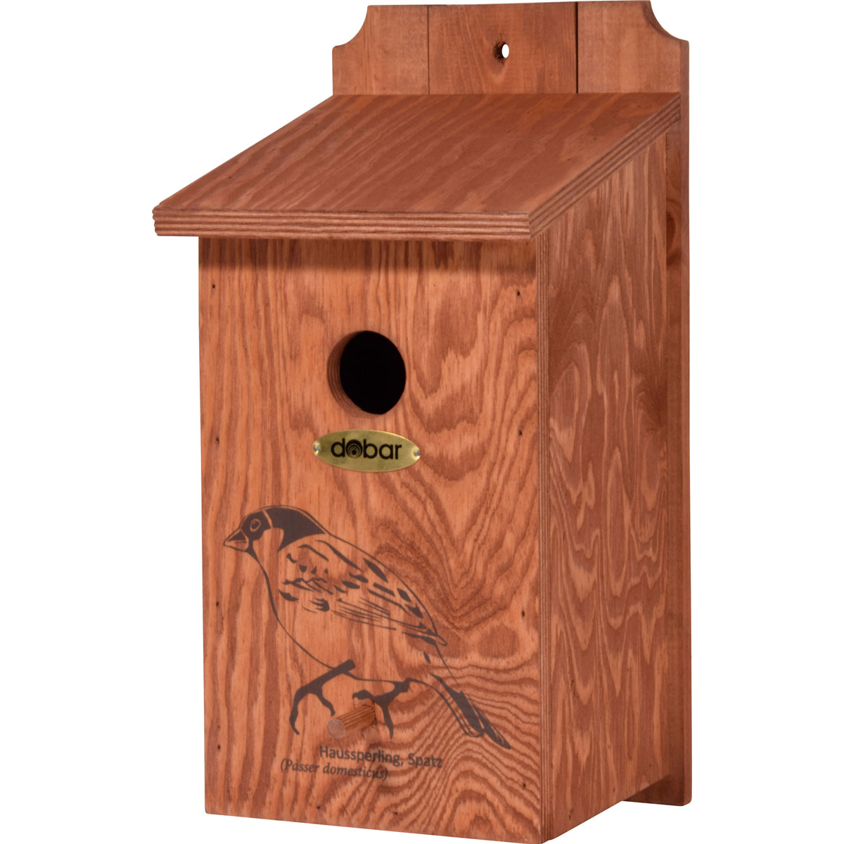 dobar Nistkasten Haussperling 17 x 18 x 35 cm braun