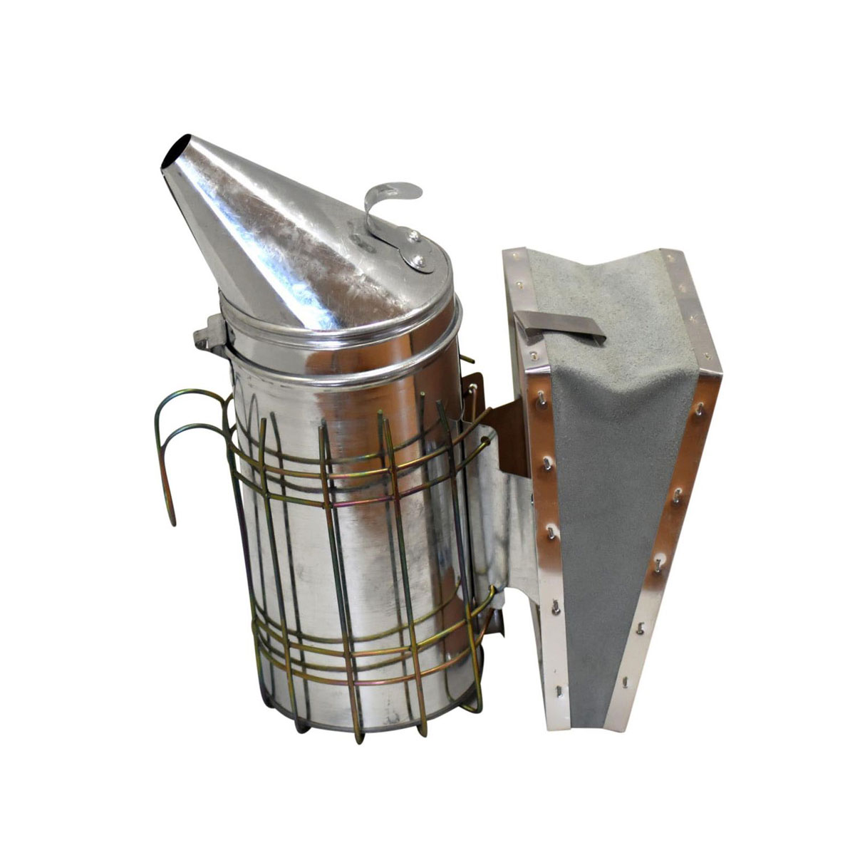 Bienenreich Smoker silber / grau 10 x 10 x 28 cm