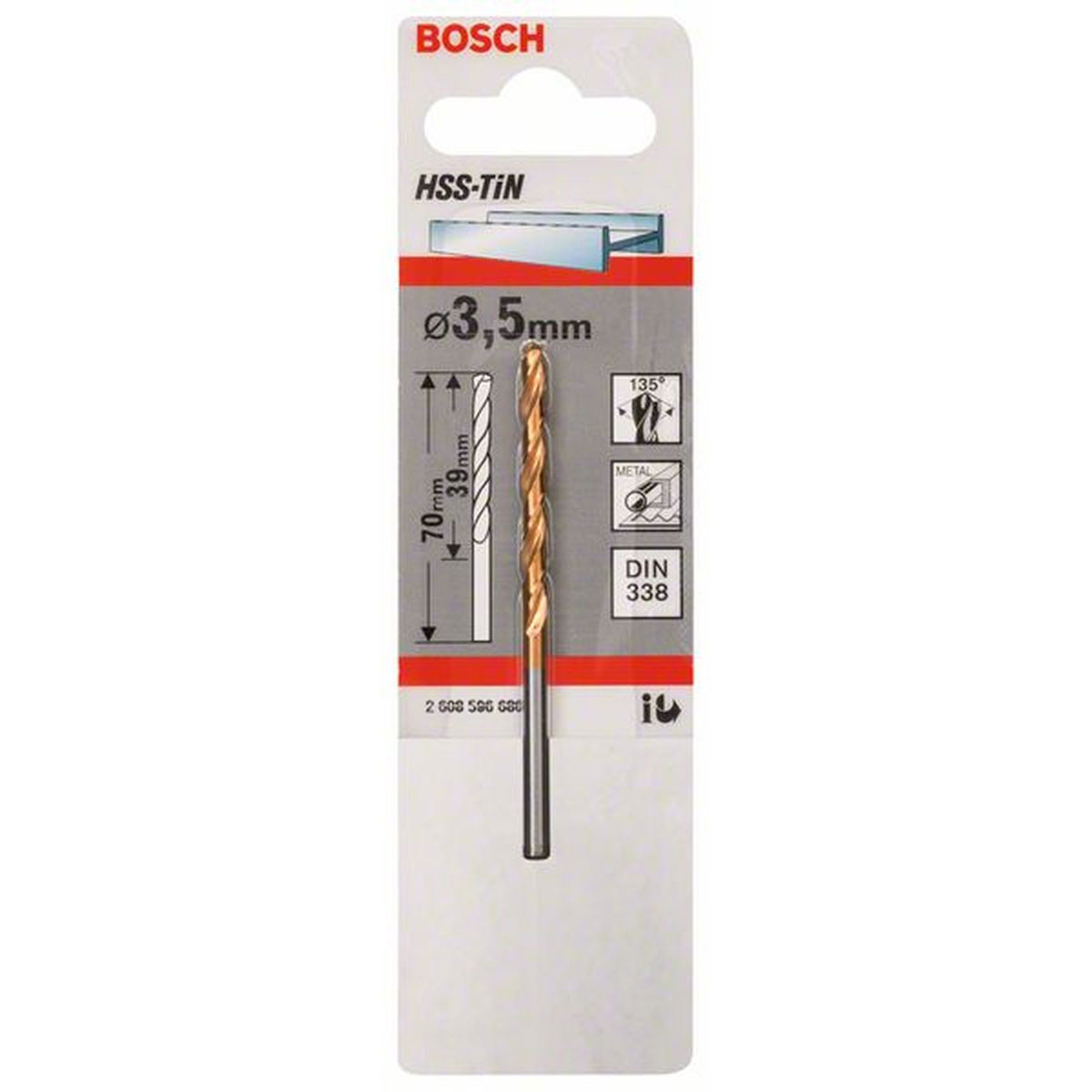 Bosch  Spiralbohrer HSS-TiN Durchmesser 3,5 x 39 mm Bild 1
