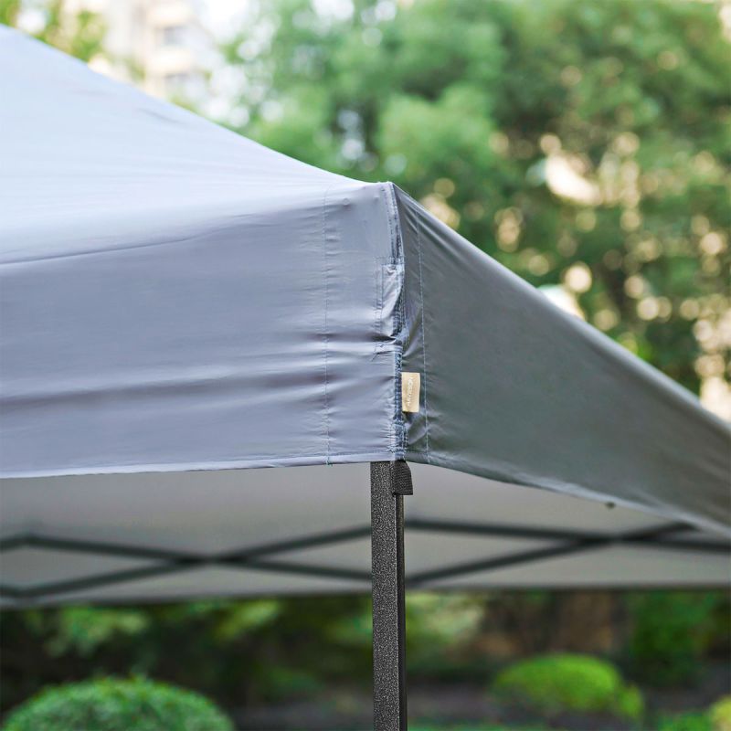 Haveson Faltpavillon in Grau im Garten