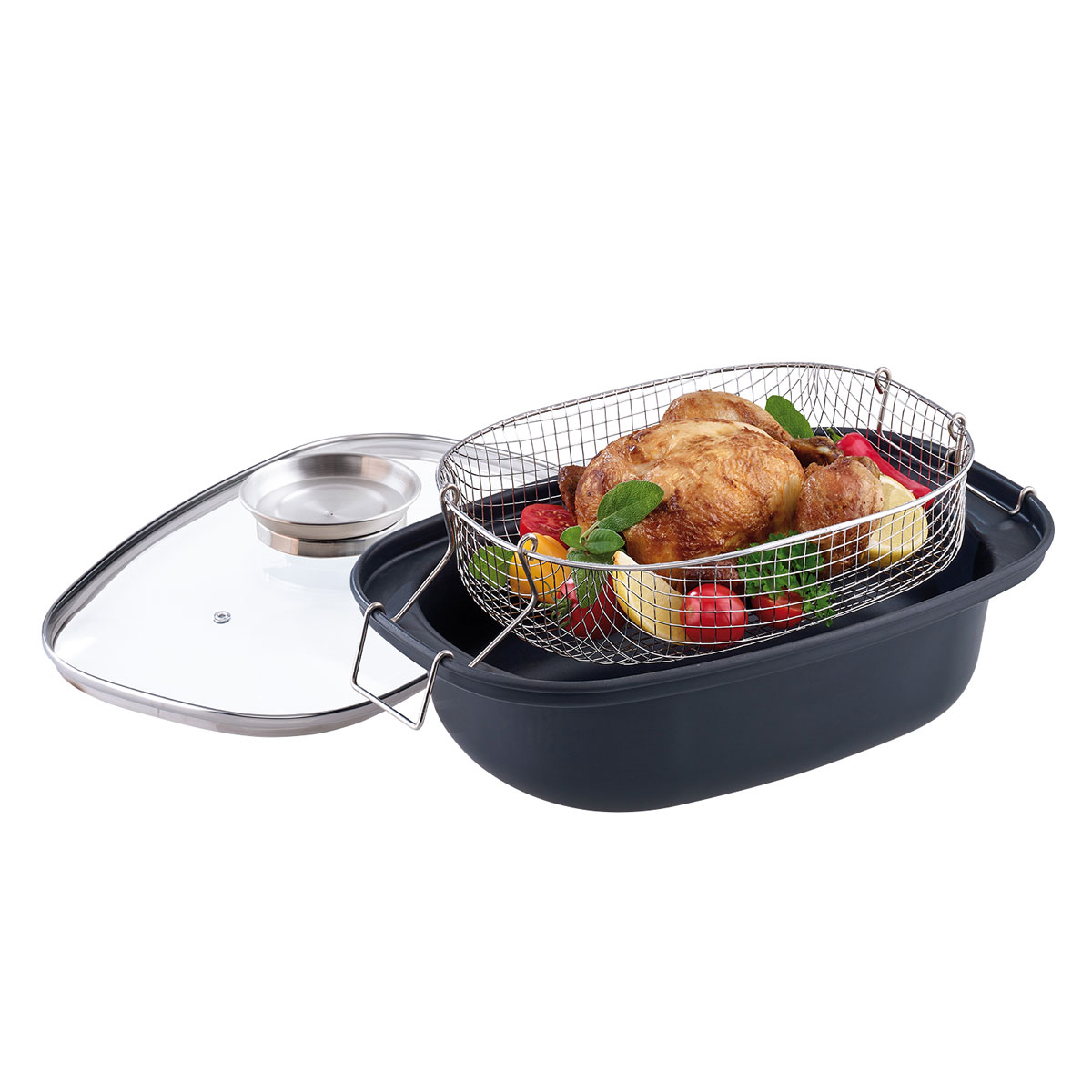 GSW Aromabräter 39 x 25cm mit Drahteinsatz 4L Bild 2