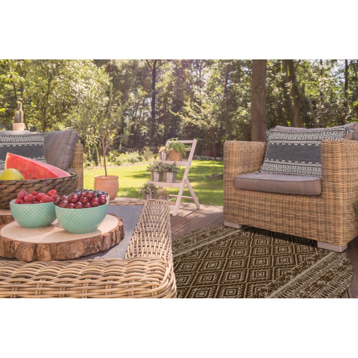 Sunny 110 Braun 120cm RUND Bild 3