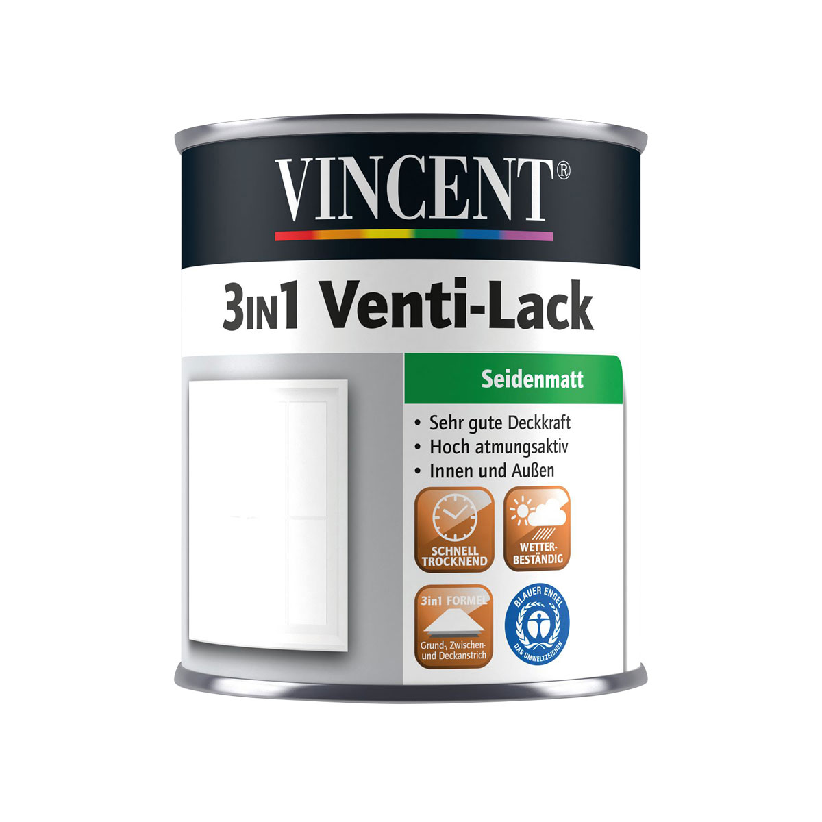 Vincent 3in1 Venti-Lack seidenmatt 750 ml