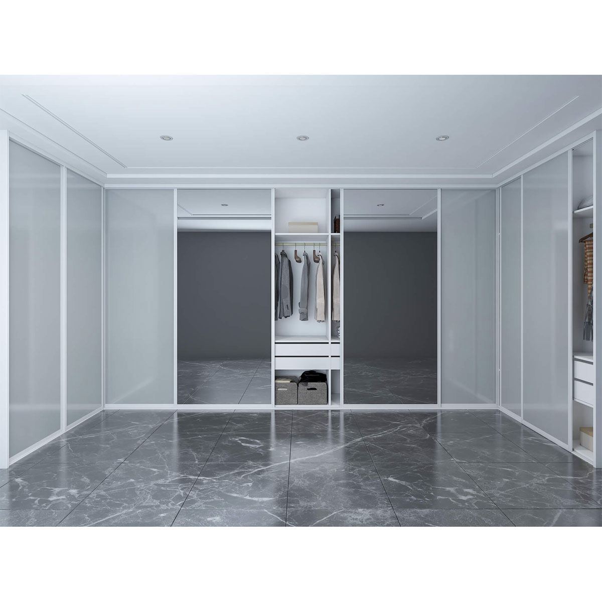 Hibitaro  Studio-Schiebetür mit Aluminiumrahmen auf Maß als Durchgangstür Bild 6