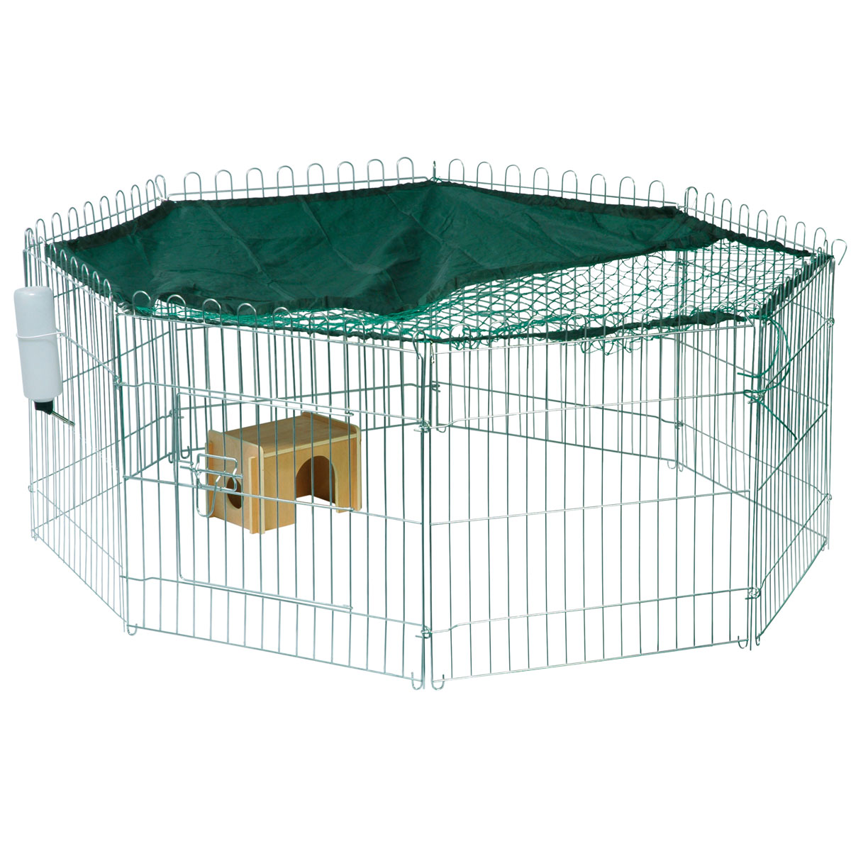 dobar XL-Freilaufgehege 135 x 56 x 135 cm silber