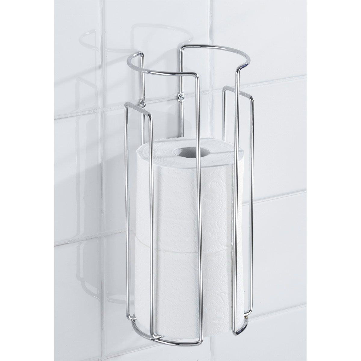 Wenko  Toilettenpapier-Ersatzrollenhalter Chrom 2er Set für 3 Rollen Bild 3