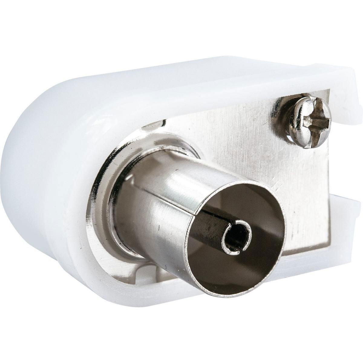 Schwaiger IEC-Koax-Winkelbuchse 90 Grad für Sat-Kabel und Dose