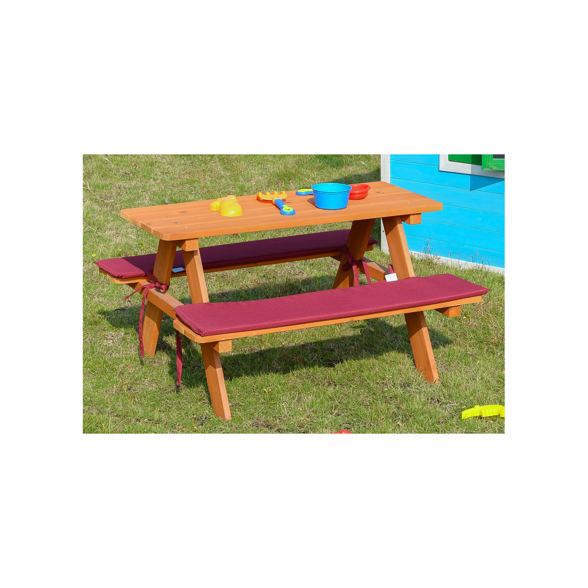 Coemo Kinder-Sitzgruppe Picknicktisch/Spieltisch Holz Bild 3