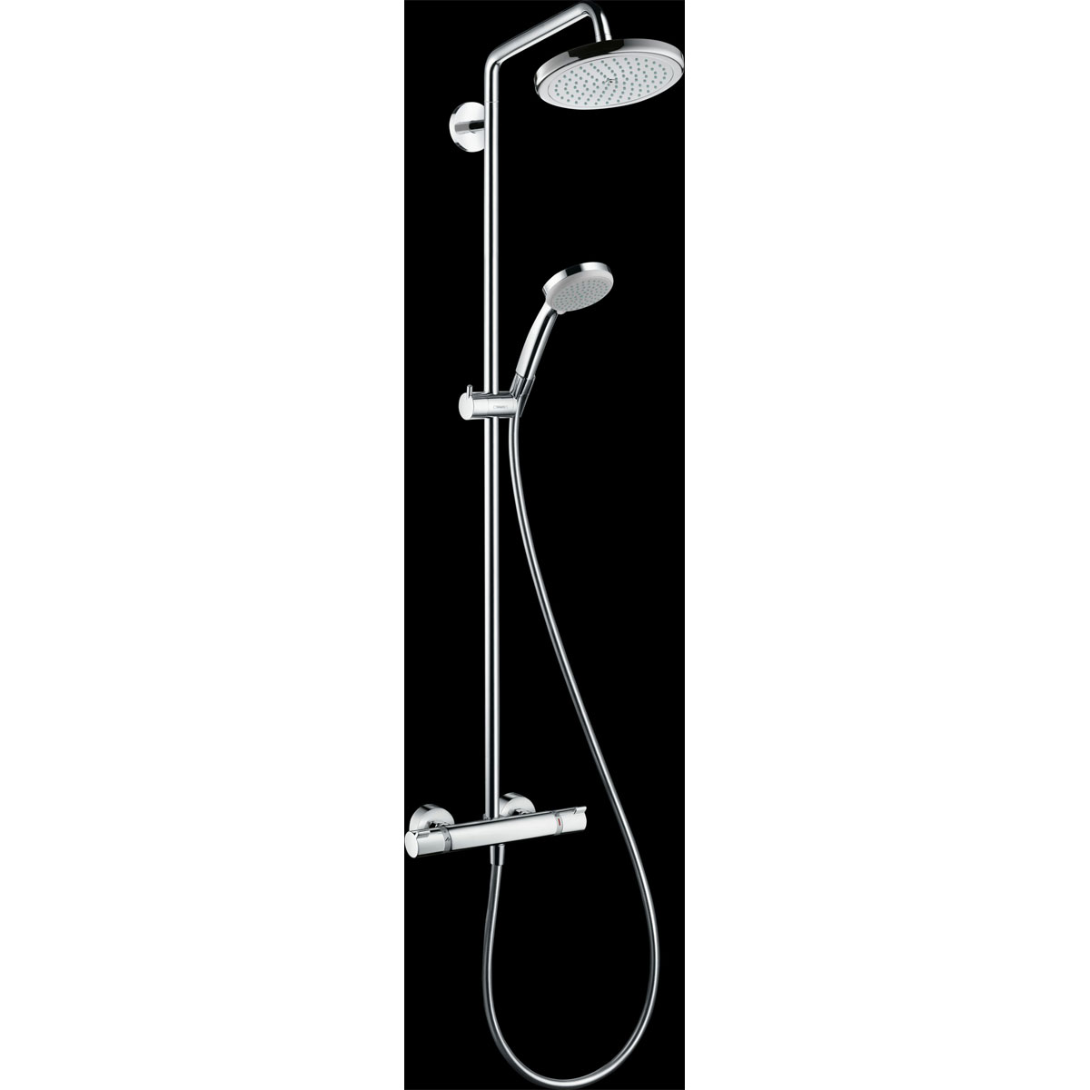 Hansgrohe  Duschsystem 220 Croma 1 Strahlart mit Thermostat Chrom