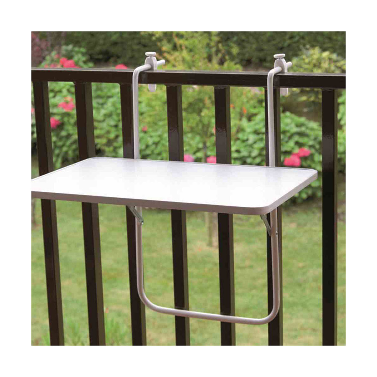 ALCO Balkonhängetisch 60 x 40 cm weiß Bild 6