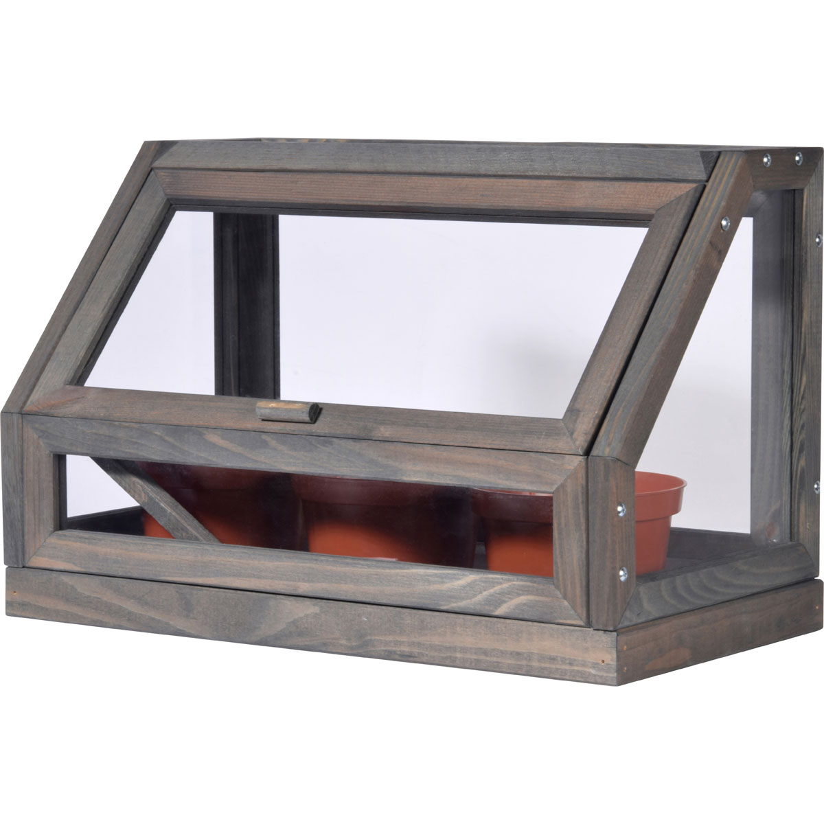 dobar Mini-Gewächshaus 38 x 24,5 x 20 cm grau Bild 2