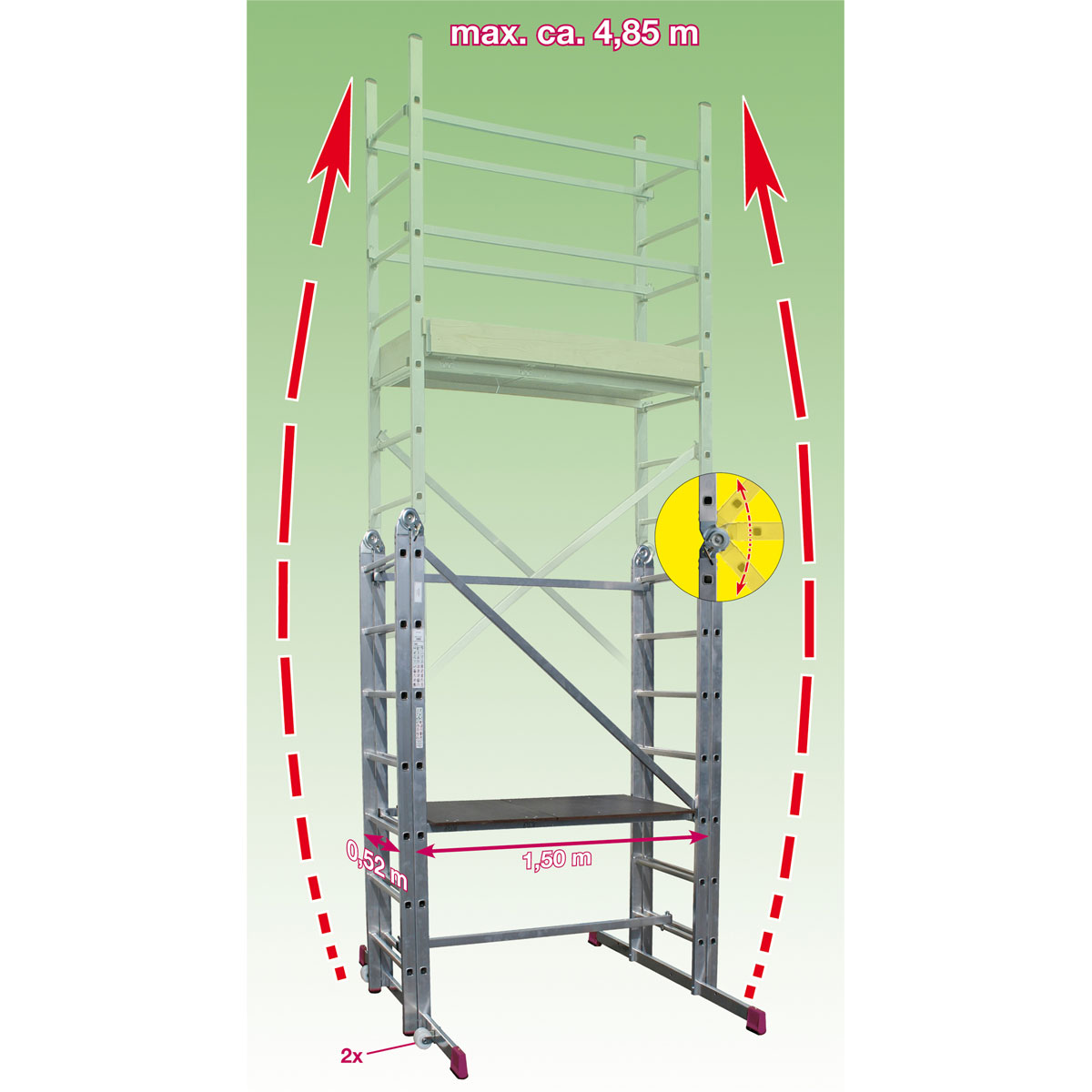 Krause CORDA GelenkGerüst AH 4,85 m Bild 5
