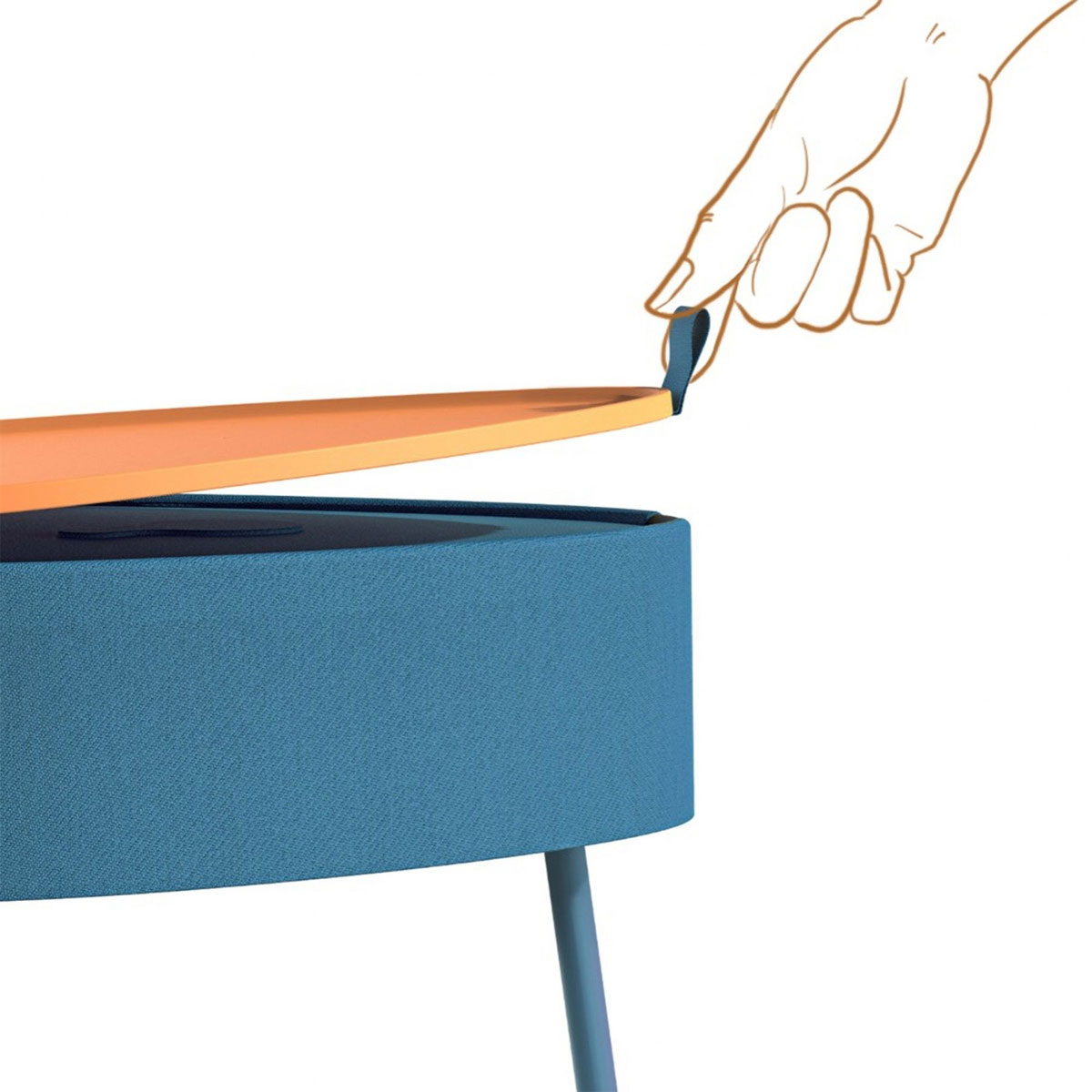 Fontastic Drahtloser Lautsprecher Mesu im Tisch Design blau Bild 7