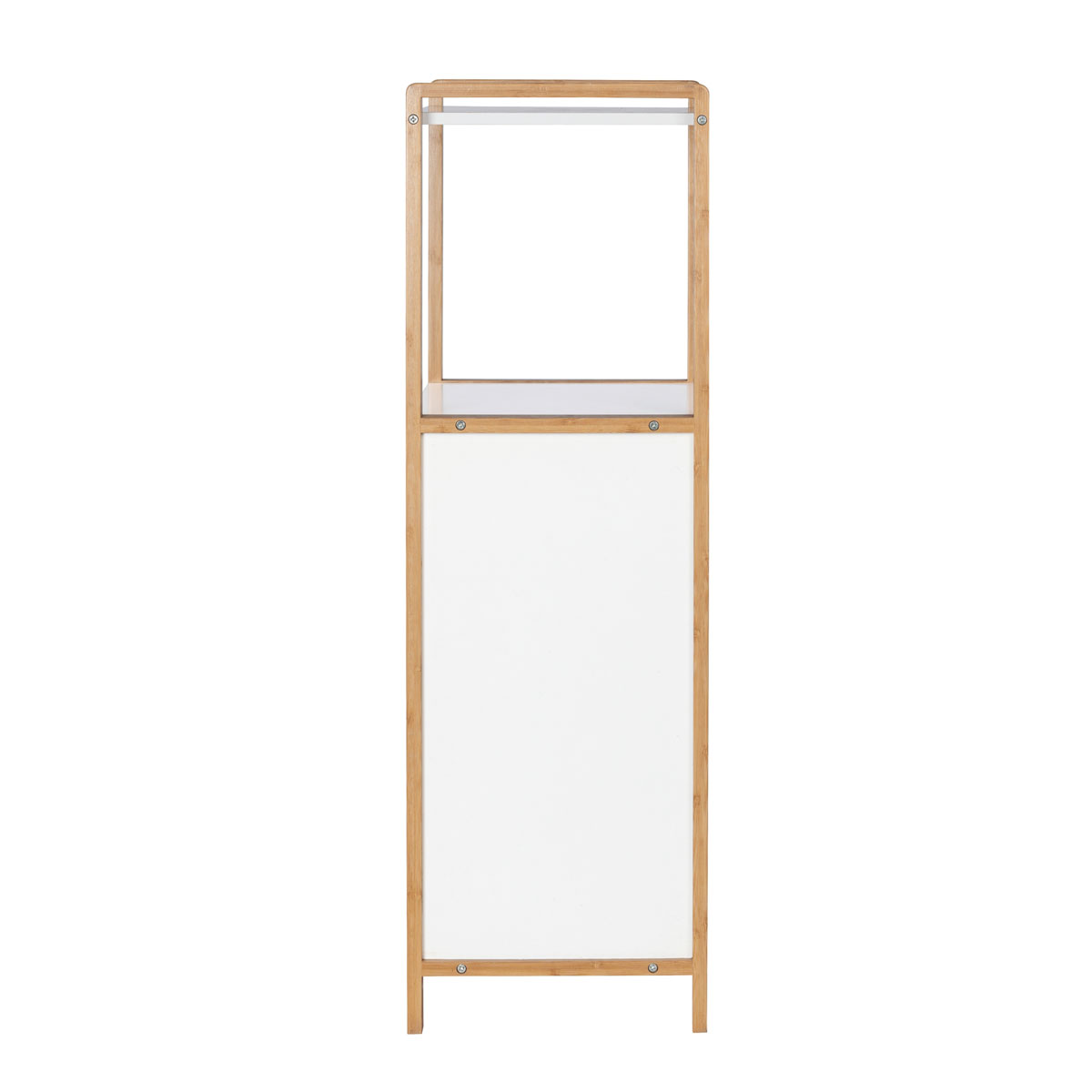 Wenko  Regal Finja aus Bambus mit Wäschebox mit 2 Ablagen und integriertem Wäschesammler Bild 7