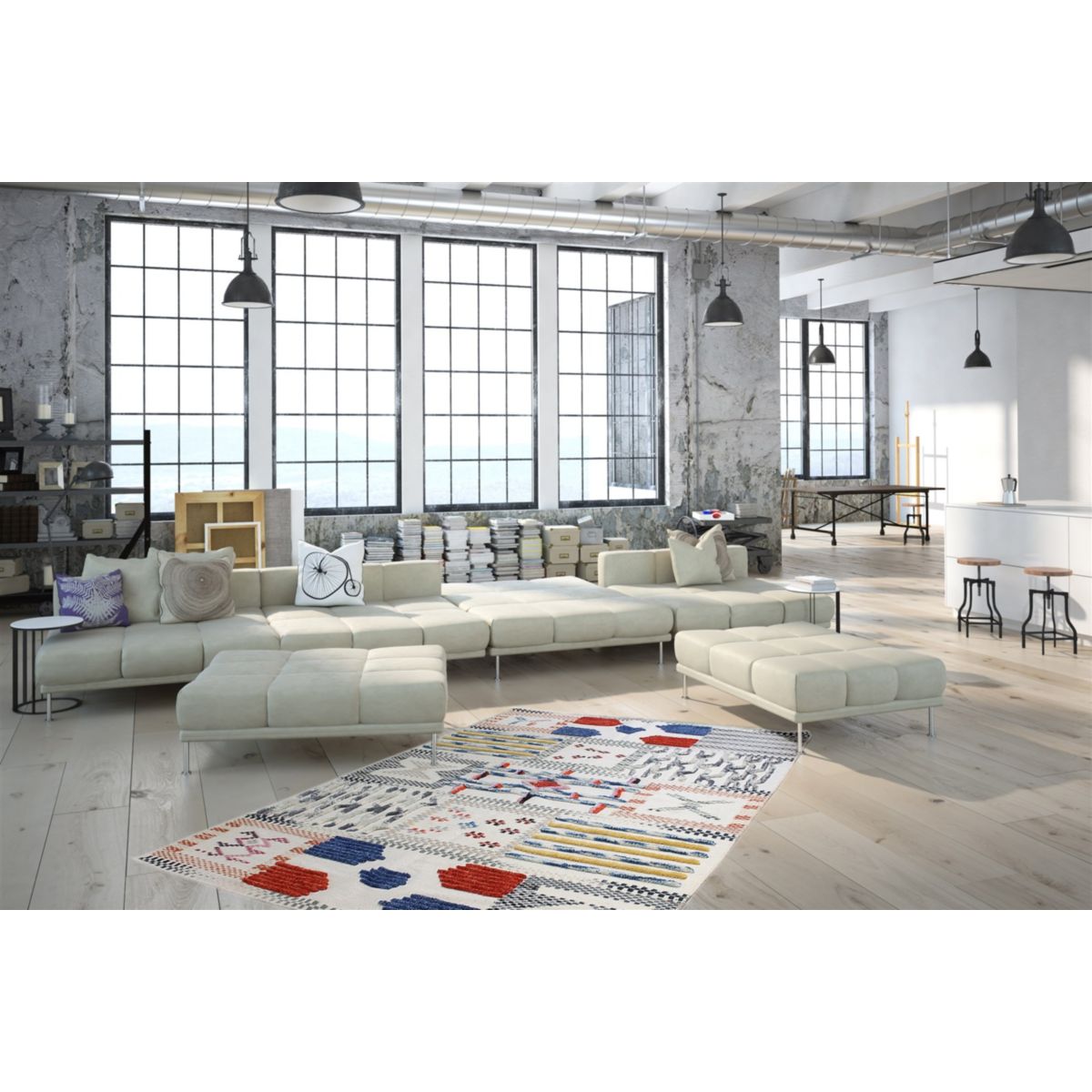 Empire 110 Elfenbein / Multi 200cm x 290cm Bild 2