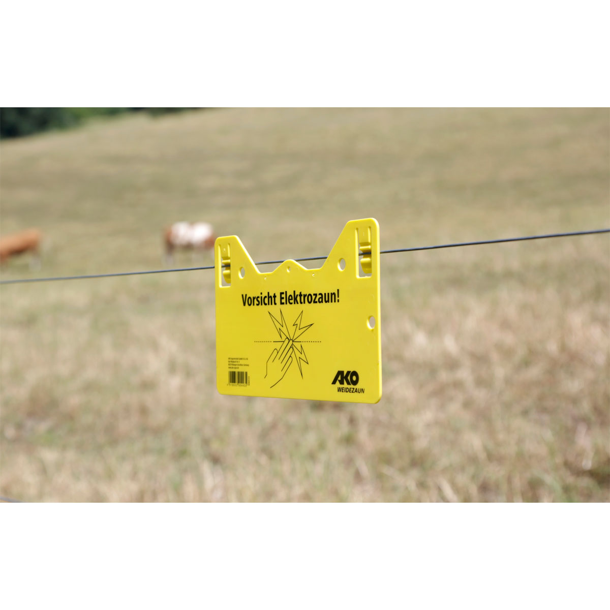 Warnschild beschriftet 26 x 15 cm gelb Bild 3