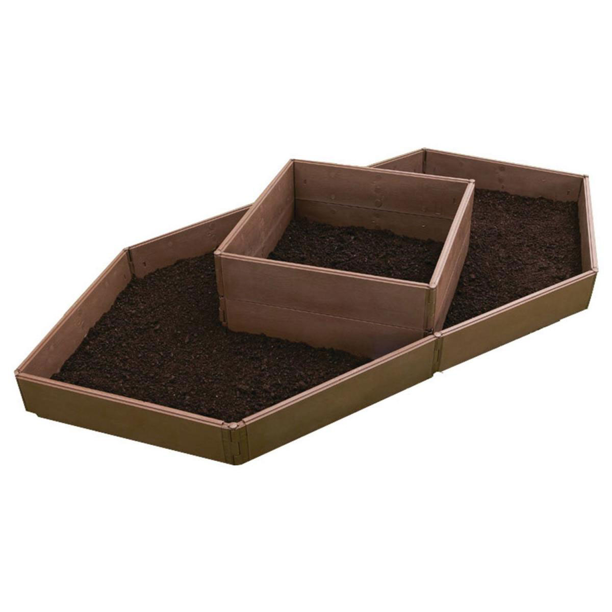 Wingart Variables Hochbeet 8 Paneele Holzstruktur braun Bild 4