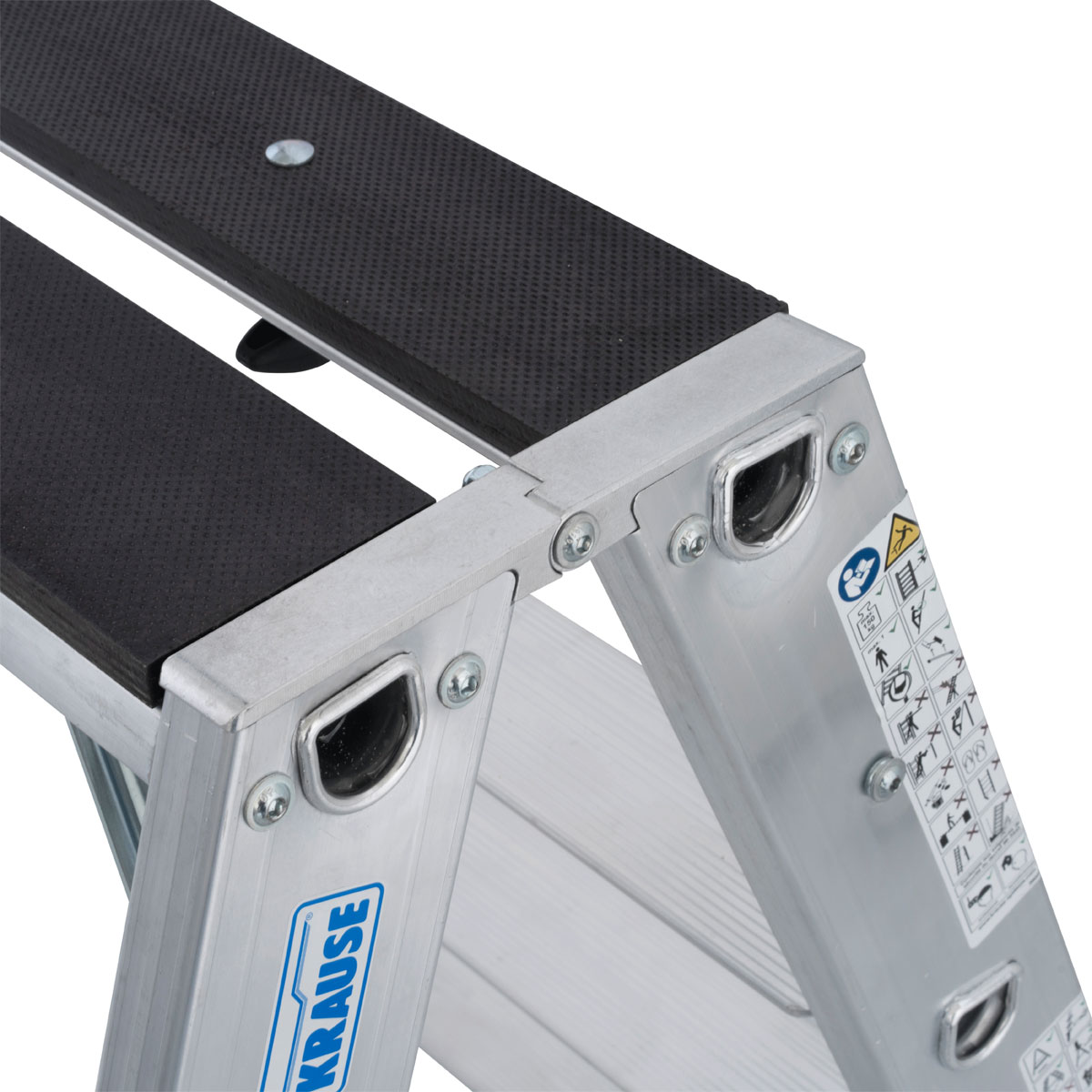 Krause STABILO STUFEN-DOPPELLEITER MIT HOLZAUFLAGE 2 x 4 STUFEN Bild 4