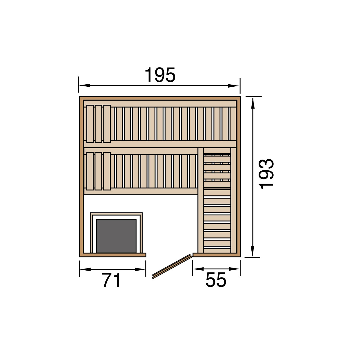 Weka  Premium Massivholz-Elementsauna Kemi Größe 3 Sparset 7,5 kW Bio S Bild 3